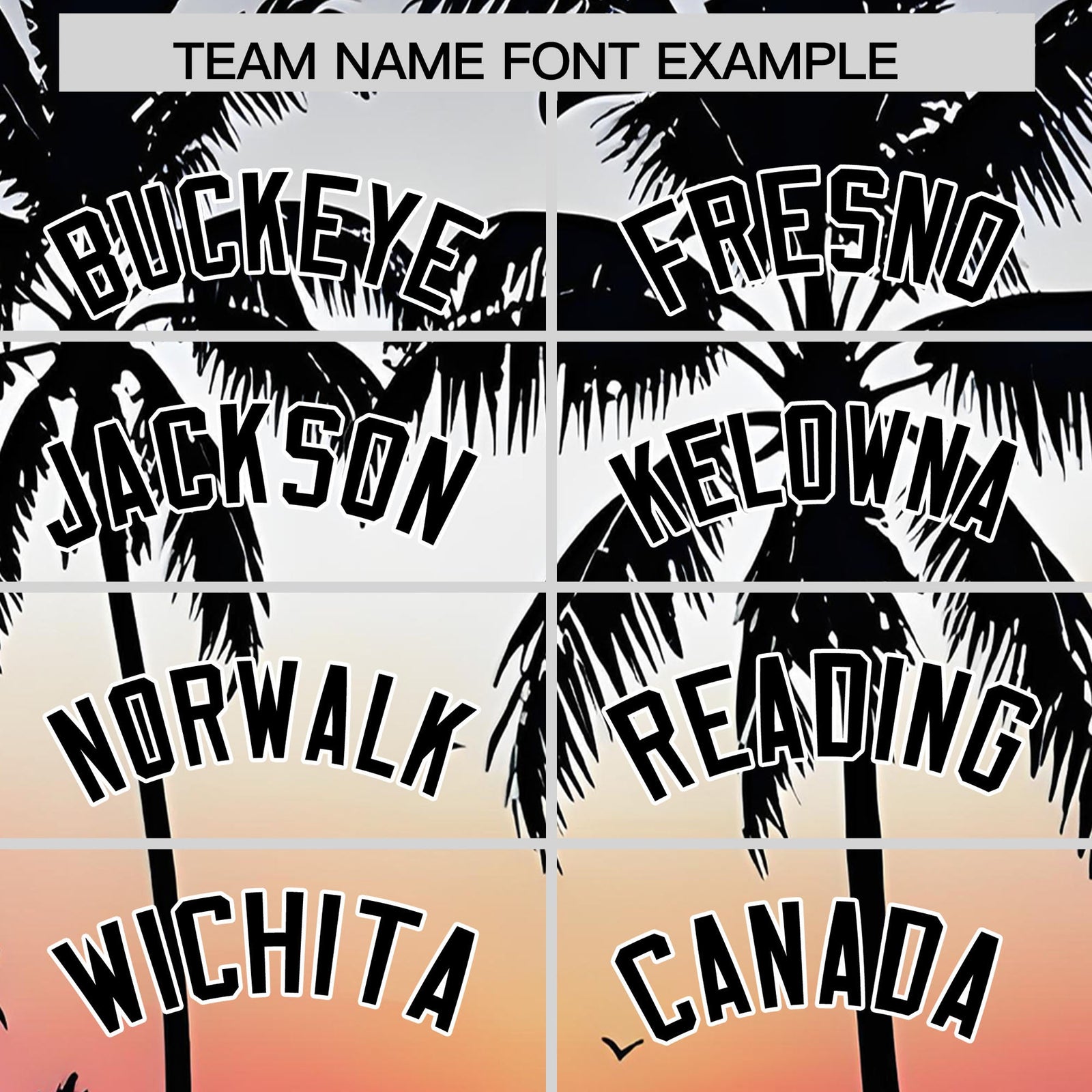 Custom Black White Sunset Palm Tree Pattern Graffiti Hawaiian Style Baseball Jersey| KXKSHOP