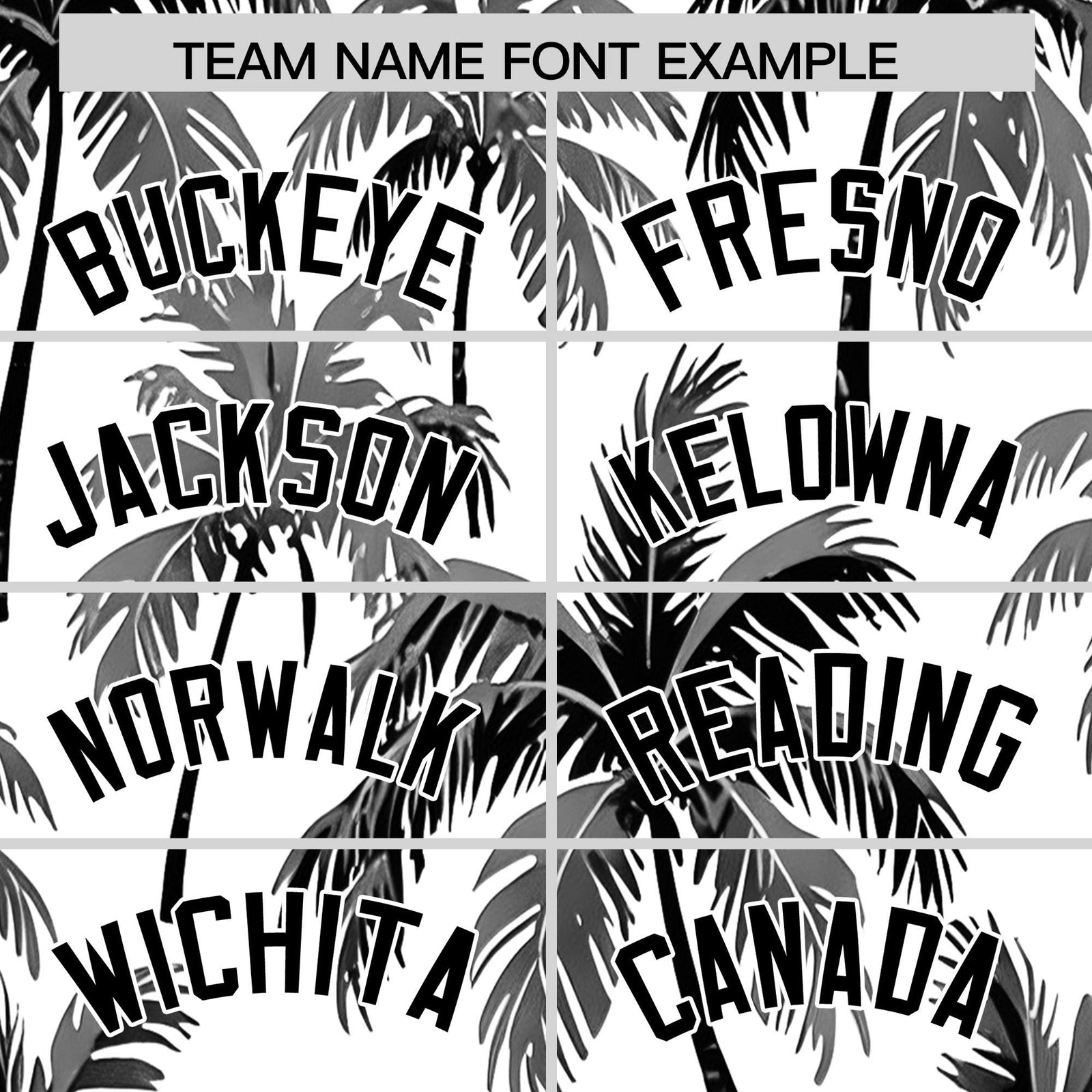 Custom Black White Palm Tree Pattern Graffiti Hawaiian Style Baseball Jersey| KXKSHOP