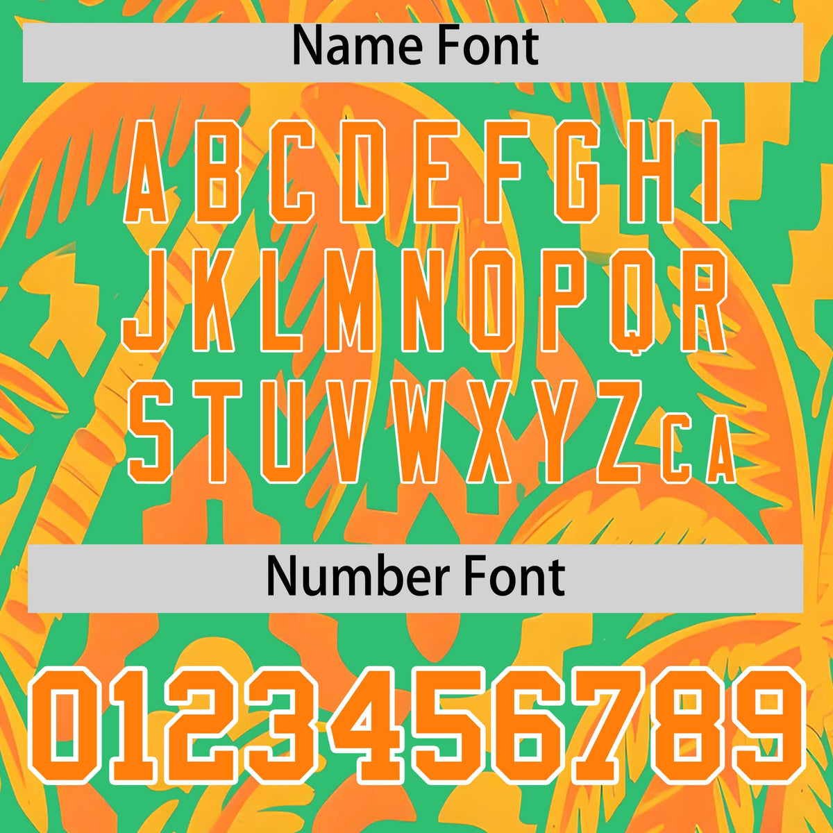 Custom White Orange Palm Tree Pattern Graffiti Hawaiian Style Baseball Jersey| KXKSHOP