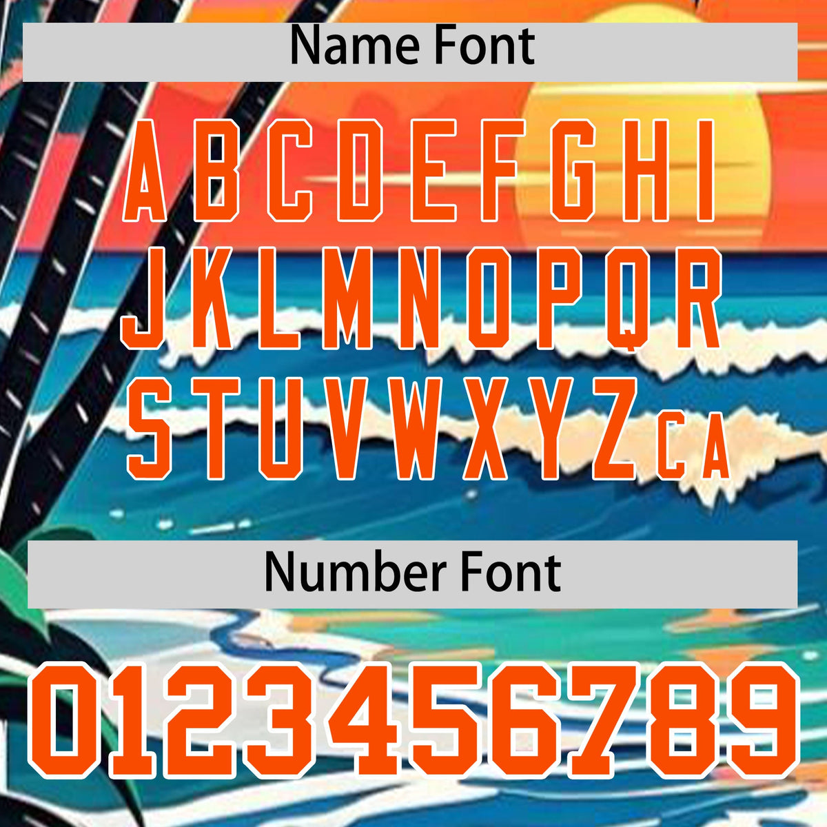 Custom Orange White Palm Tree Pattern Graffiti Hawaiian Style Baseball Jersey| KXKSHOP