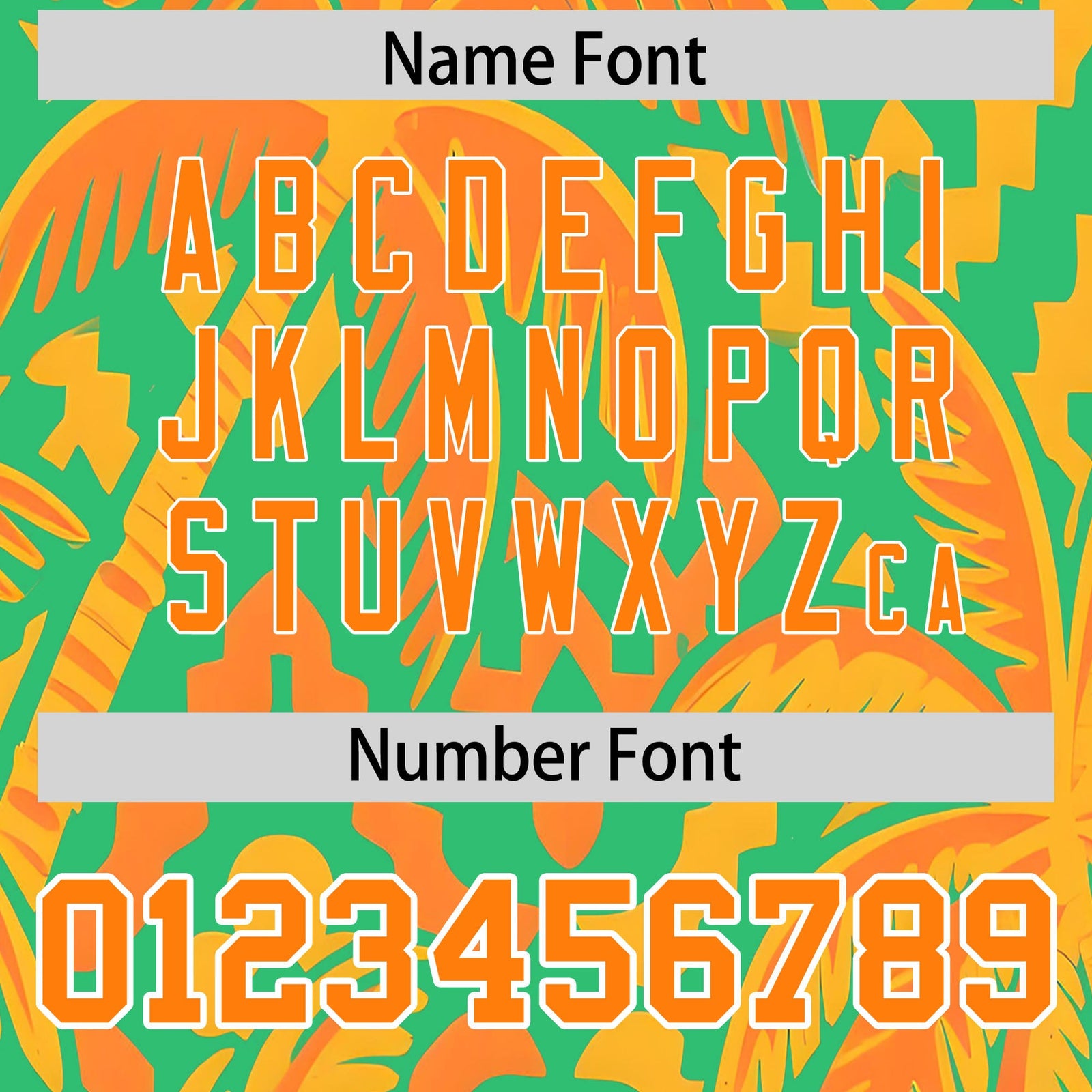 Custom White Orange Palm Tree Pattern Graffiti Hawaiian Style Baseball Jersey| KXKSHOP