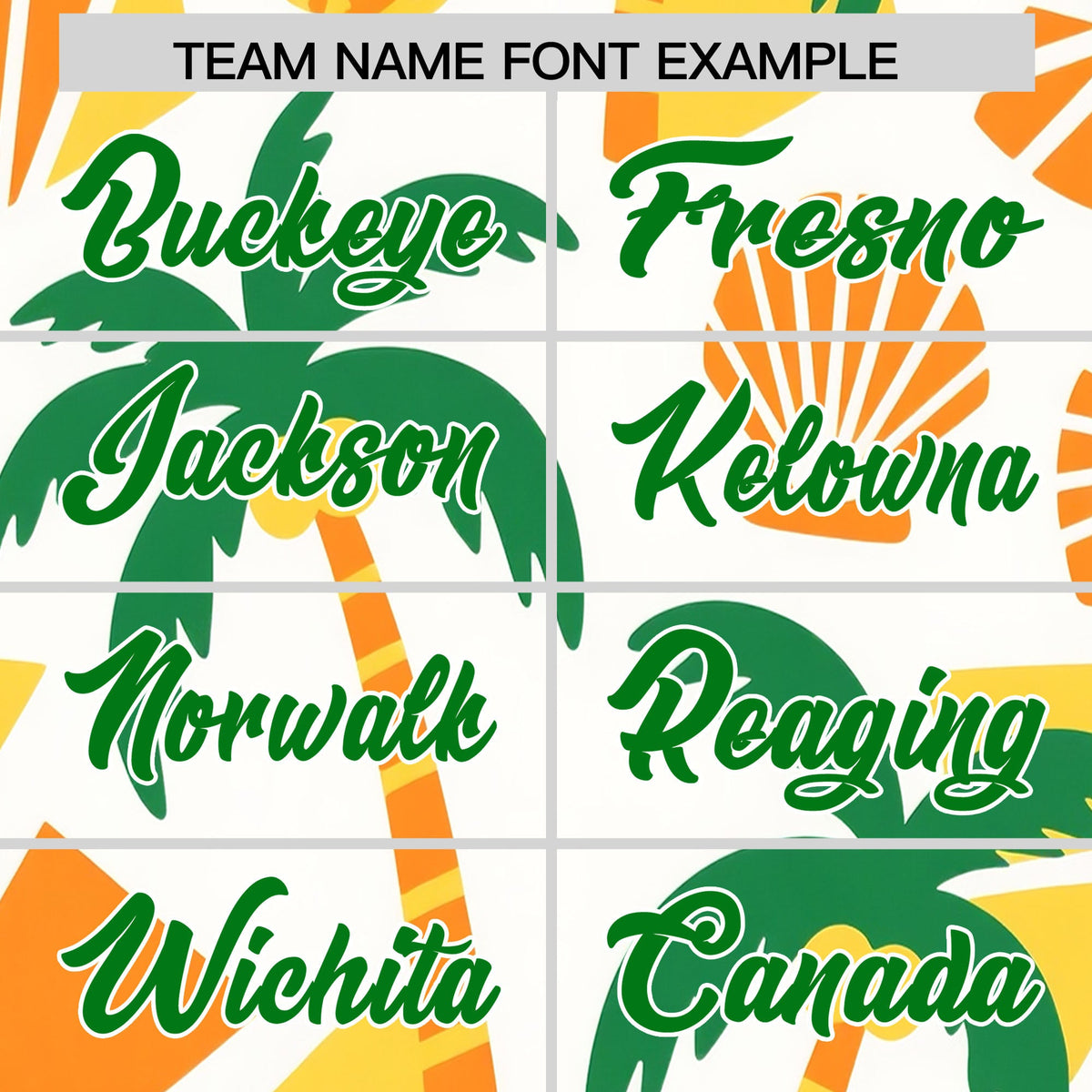 Custom White Kelly Green Palm Tree Pattern Graffiti Hawaiian Style Baseball Jersey| KXKSHOP