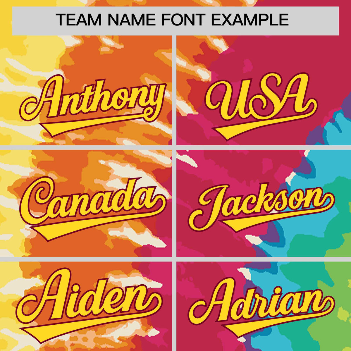 Custom Multi Color Tie-Dye Graffiti Pattern Authentic Baseball Jersey