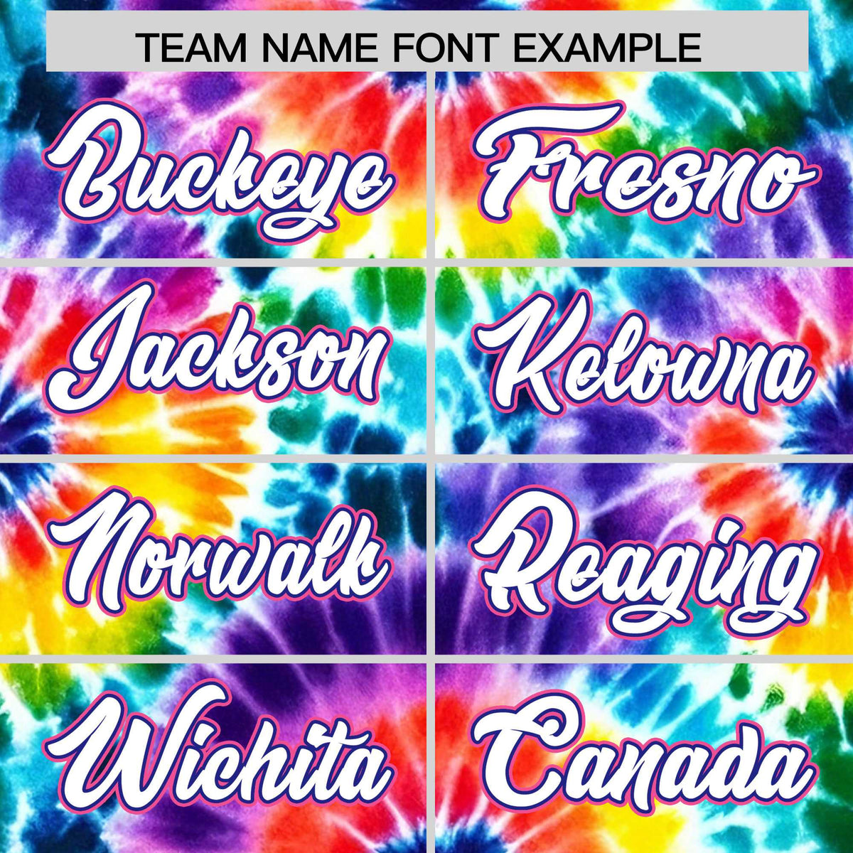 Custom Multi Color Tie-Dye Graffiti Pattern Authentic Baseball Jersey