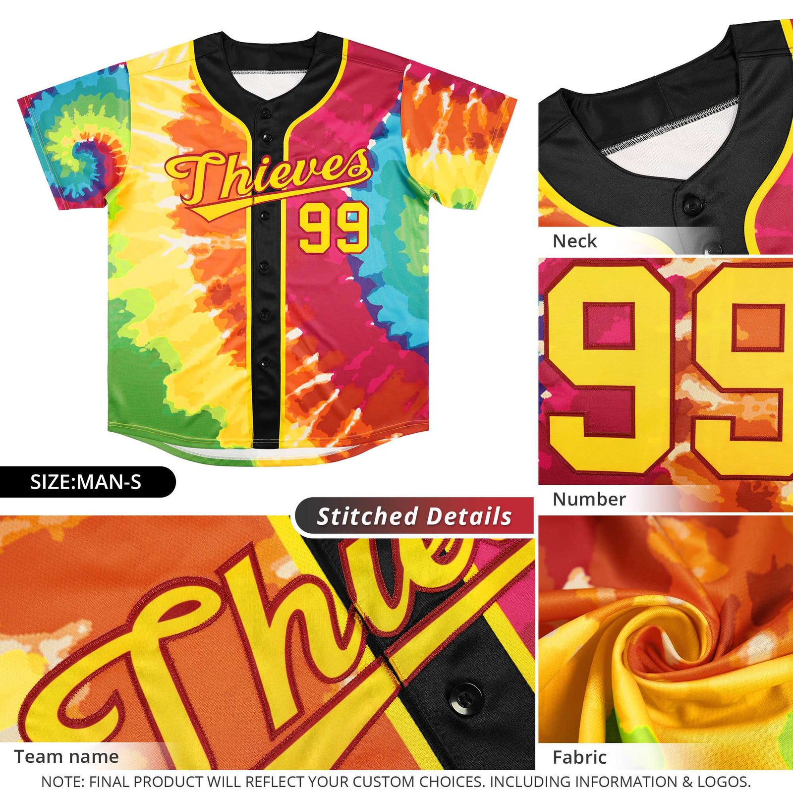 Custom Royal Tie-Dye Graffiti Pattern Authentic Baseball Jersey