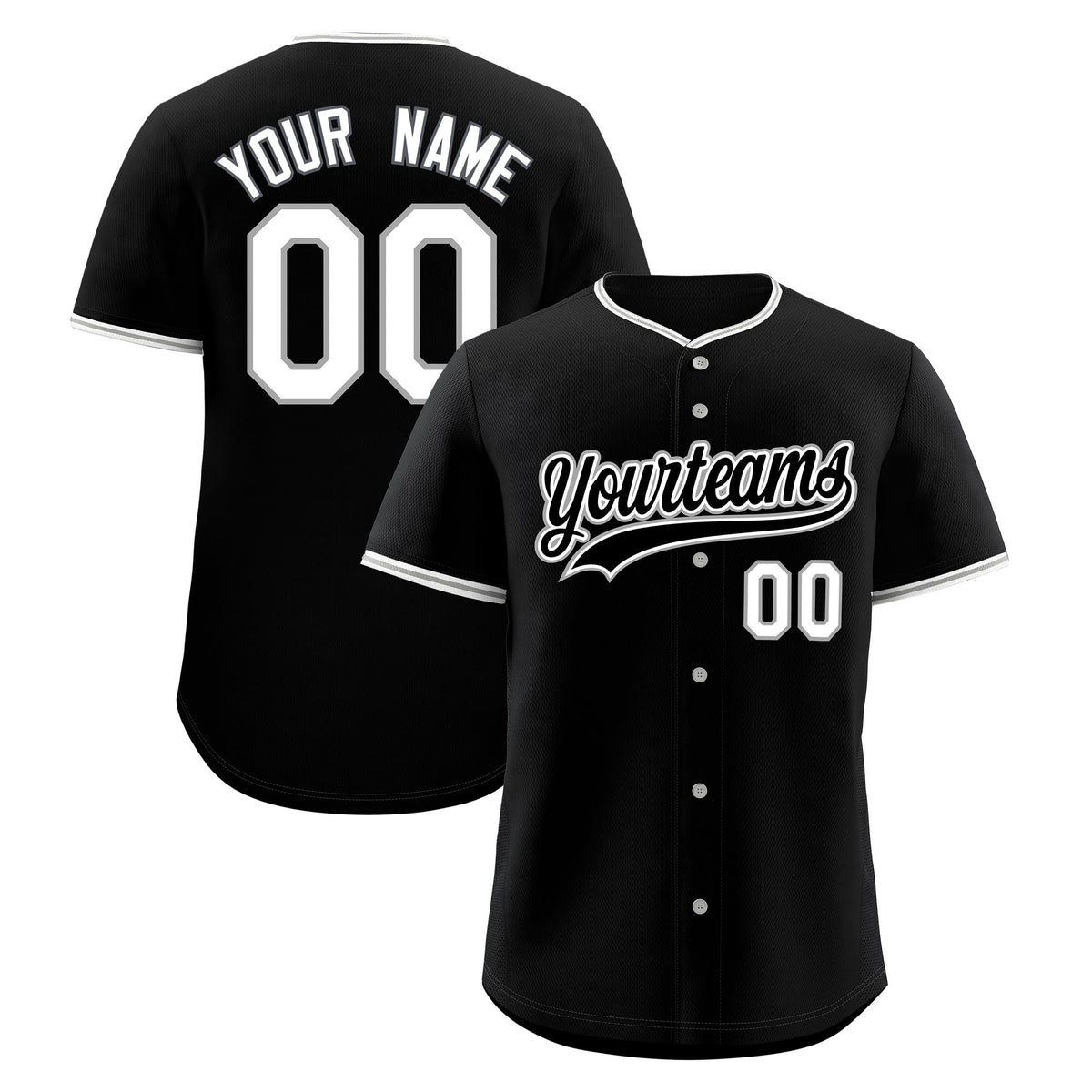 Custom Black Gray White Classic Style Stitched Sports Uniform For Men Women Youth Personalized Quick Dry Baseball Jersey| KXKSHOP
