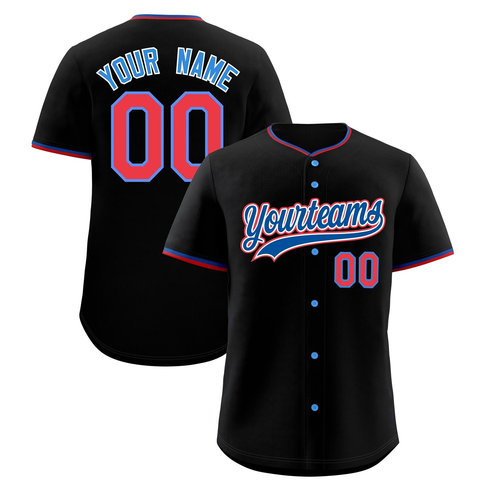 Custom Black Red Royal Classic Style Stitched Sports Uniform For Men Women Youth Personalized Lightweight Baseball Jersey| KXKSHOP