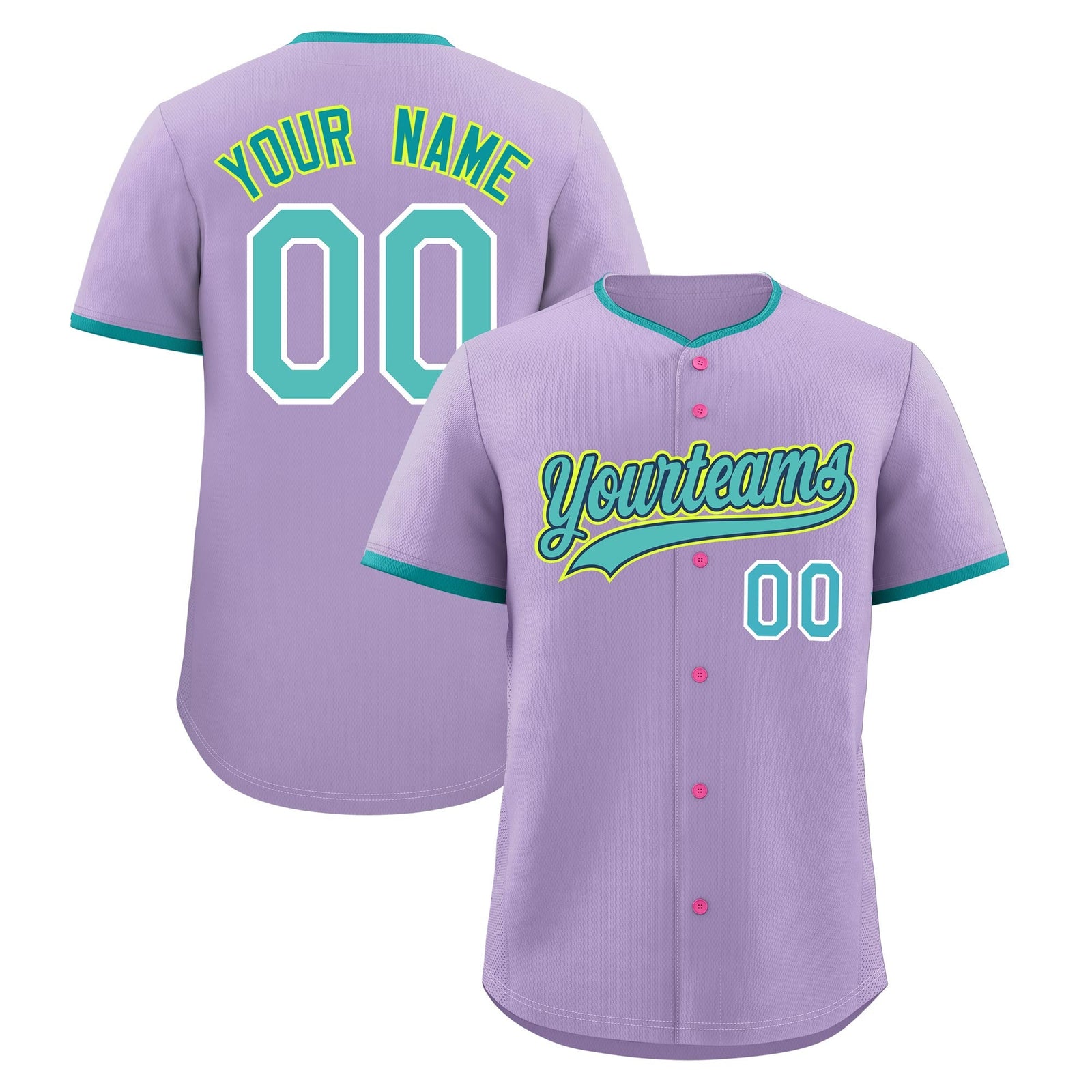 Custom Light Purple Fluorescent Green Midnight Blue Classic Style Stitched Sports Uniform For Men Women Youth Personalized Lightweight Baseball Jersey| KXKSHOP