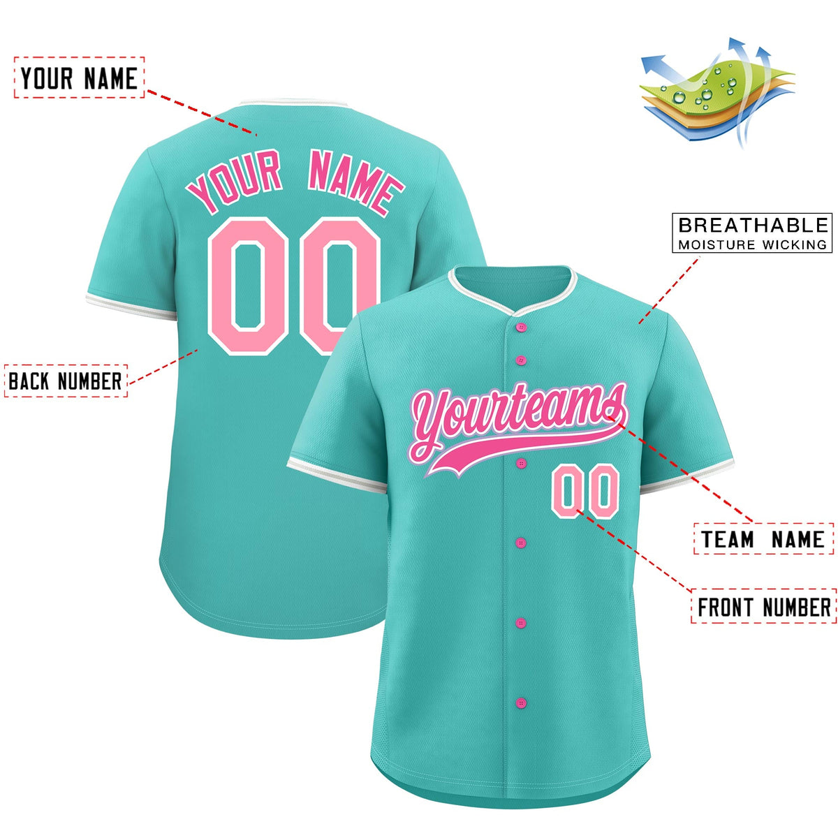 Custom Teal Gray White Classic Style Stitched Sports Uniform For Men Women Youth Personalized Quick Dry Baseball Jersey| KXKSHOP