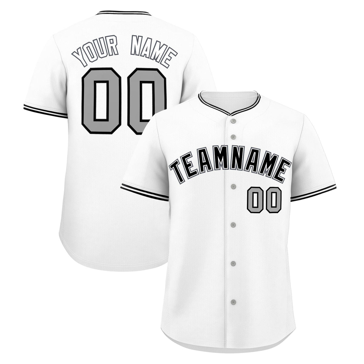 Custom White Black Gray Classic Style Stitched Sports Uniform For Men Women Youth Personalized Lightweight Baseball Jersey| KXKSHOP