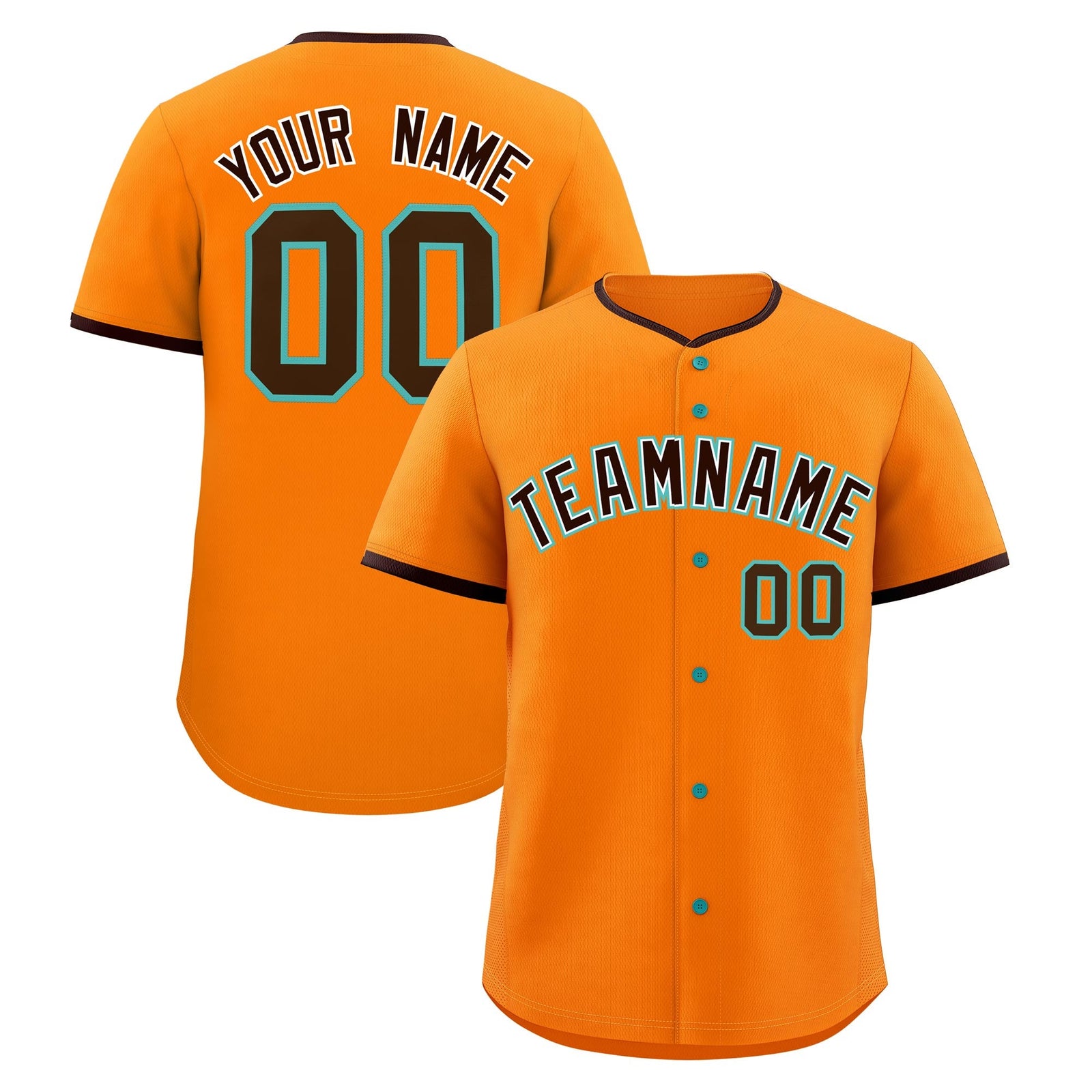 Custom Orange Brown White Classic Style Stitched Sports Uniform For Men Women Youth Personalized Quick Dry Baseball Jersey| KXKSHOP