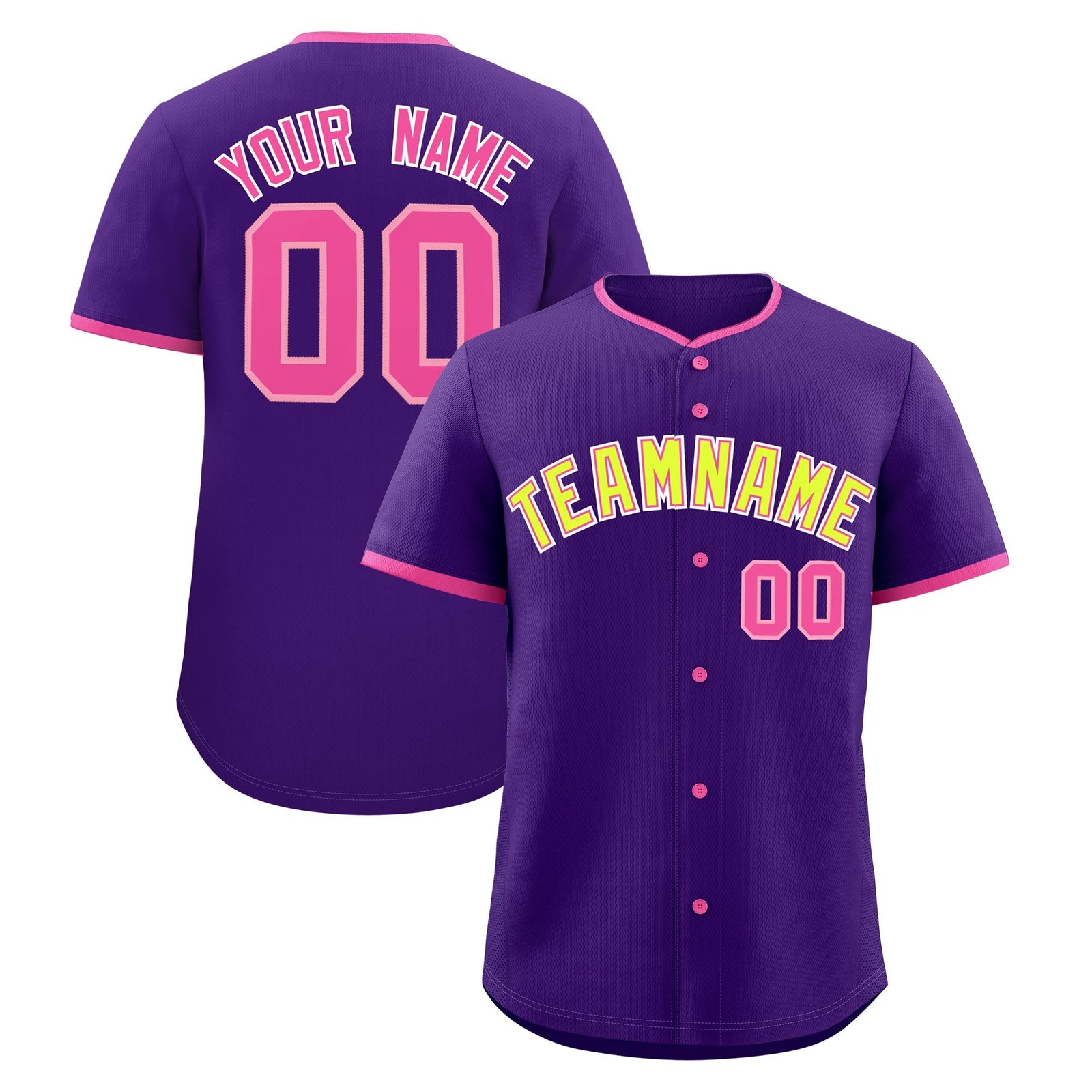 Custom Purple Rose Red Fluorescent Green Classic Style Stitched Sports Uniform For Men Women Youth Personalized Lightweight Baseball Jersey| KXKSHOP