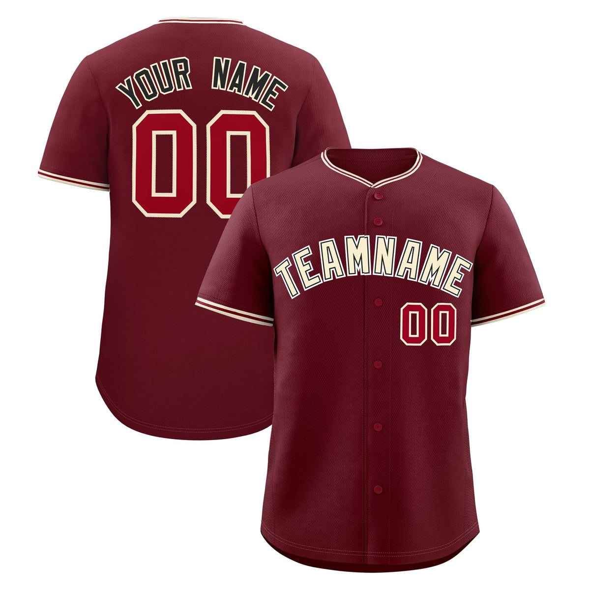 Custom Maroon Crimson Cream Classic Style Stitched Sports Uniform For Men Women Youth Personalized Lightweight Baseball Jersey| KXKSHOP