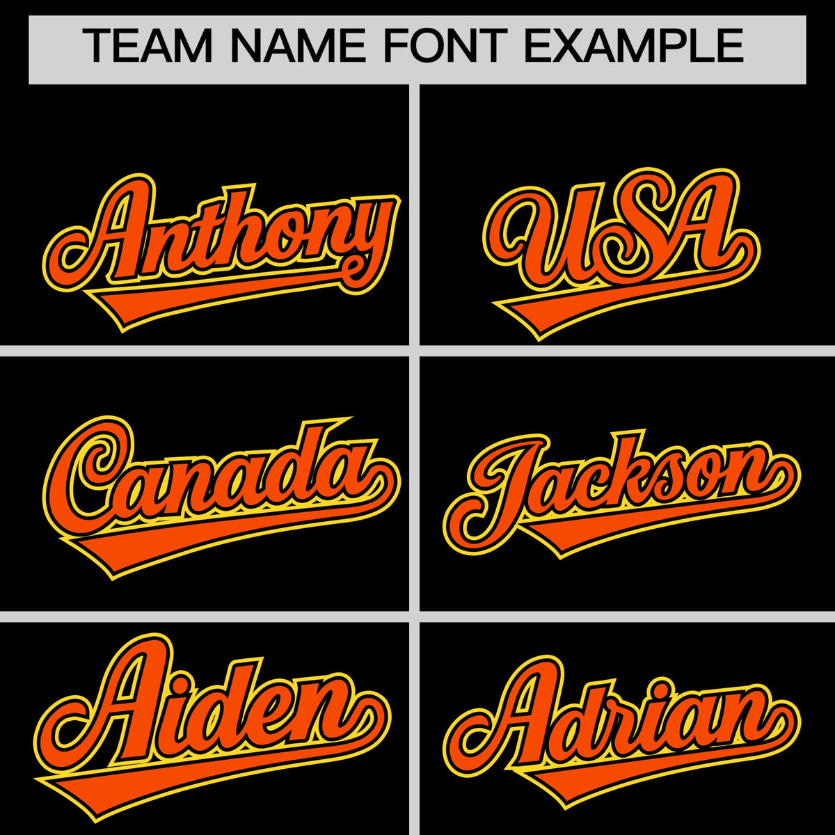Custom Black Orange Gold Classic Style Stitched Sports Uniform For Men Women Youth Personalized Quick Dry Baseball Jersey| KXKSHOP