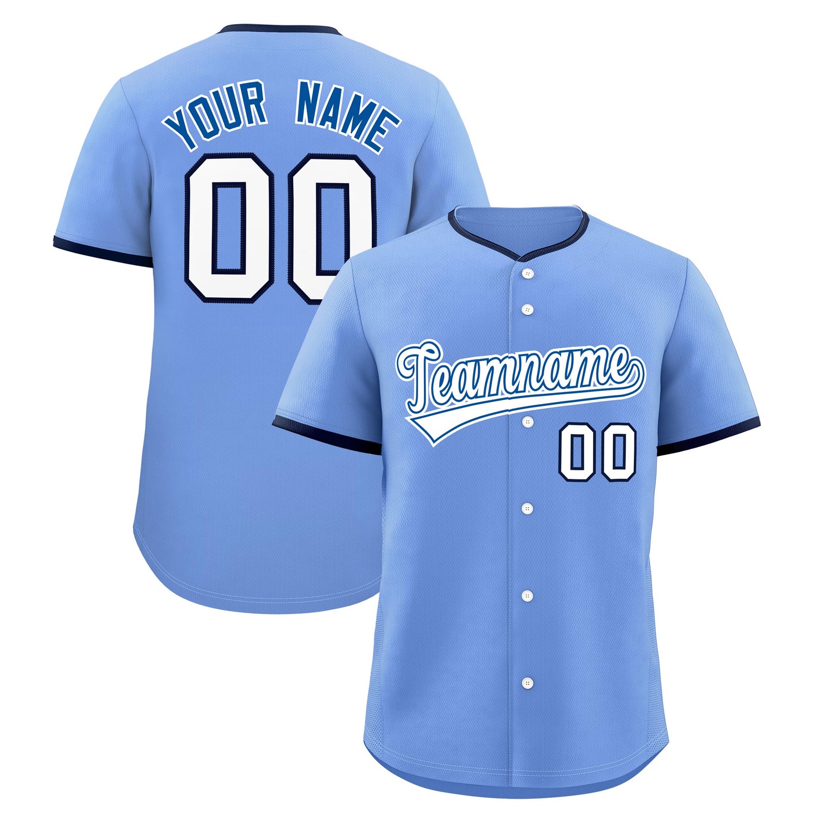 Custom Light Blue White Royal Classic Style Stitched Sports Uniform For Men Women Youth Personalized Lightweight Baseball Jersey| KXKSHOP