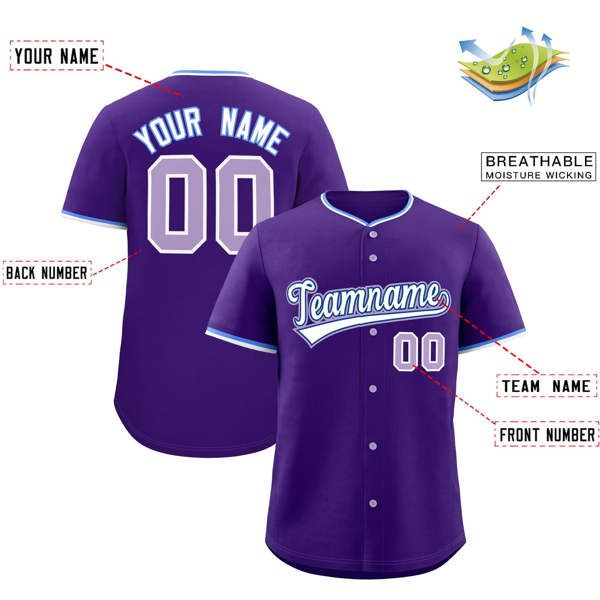 Custom Purple White Royal Classic Style Stitched Sports Uniform For Men Women Youth Personalized Quick Dry Baseball Jersey| KXKSHOP