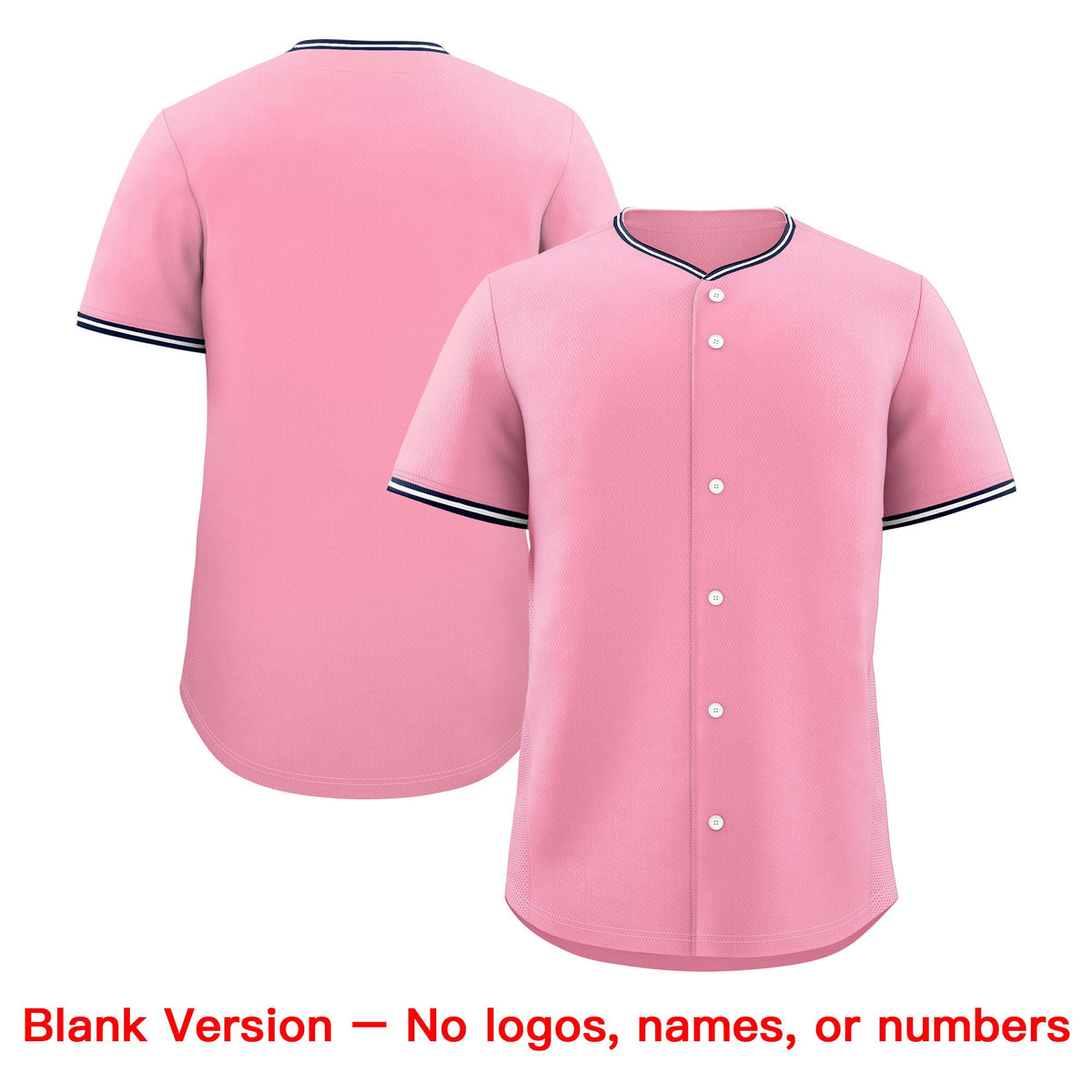 Custom Light Pink White Navy Classic Style Stitched Sports Uniform For Men Women Youth Personalized Quick Dry Baseball Jersey| KXKSHOP