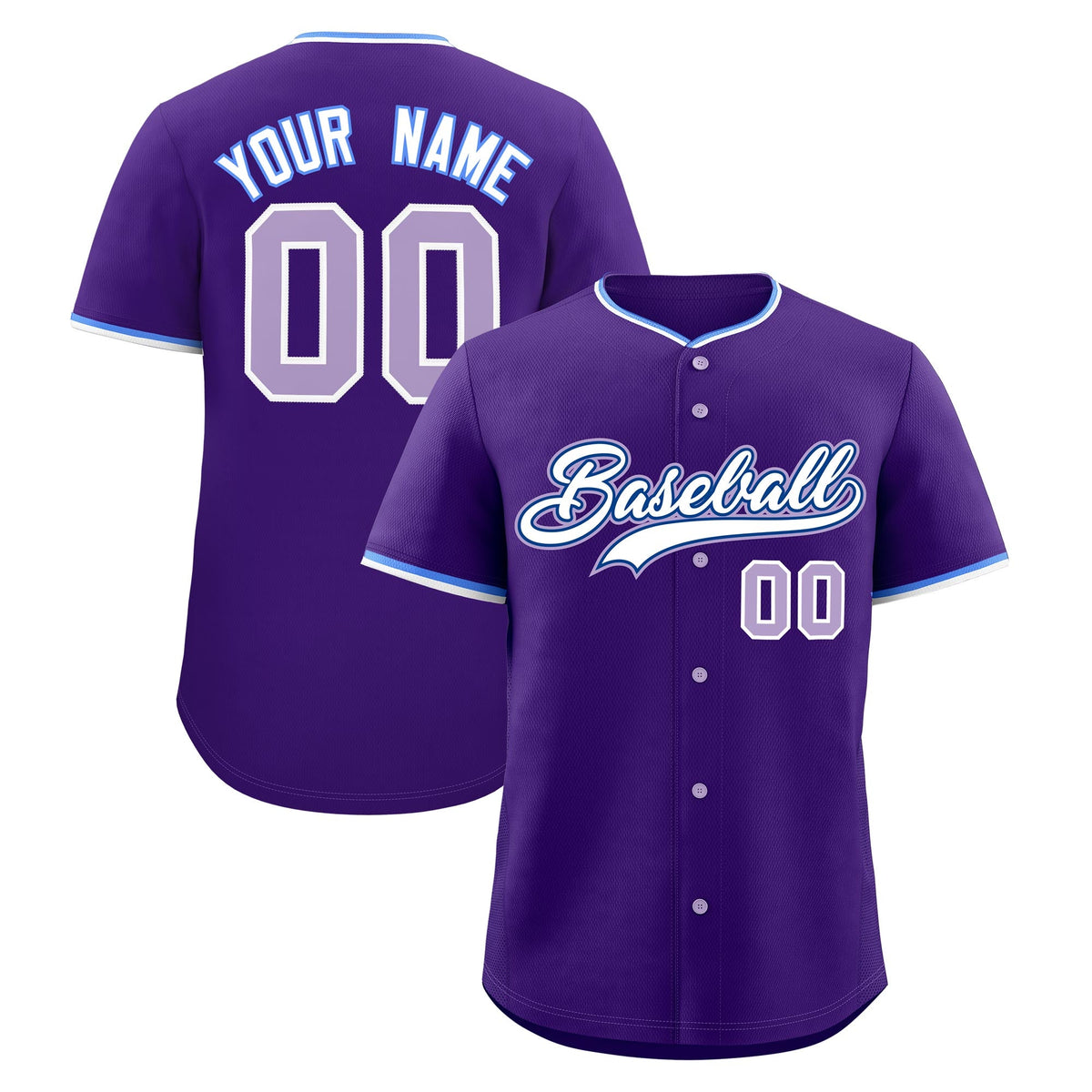 Custom Purple White Royal Classic Style Stitched Sports Uniform For Men Women Youth Personalized Quick Dry Baseball Jersey| KXKSHOP