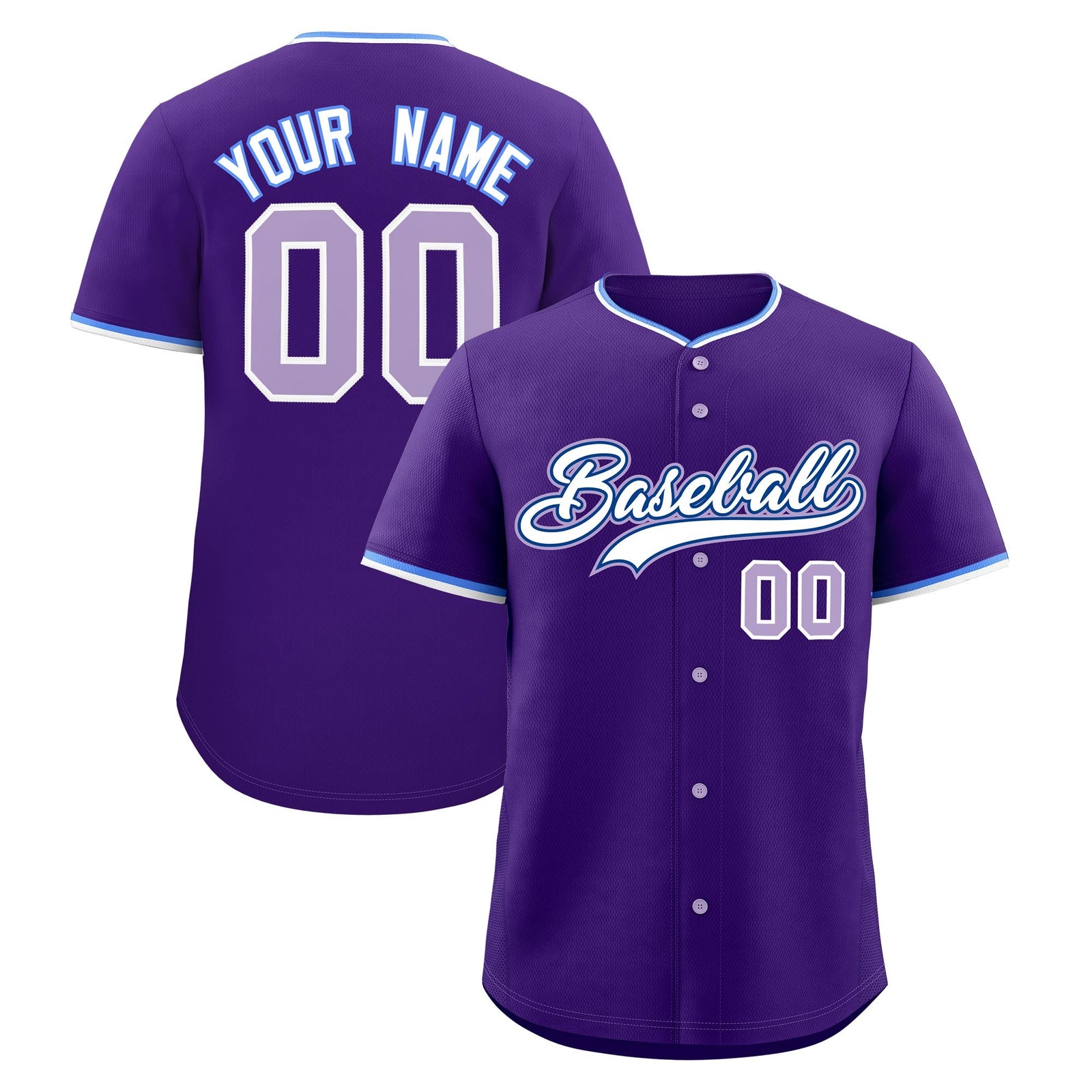 Custom Purple White Royal Classic Style Stitched Sports Uniform For Men Women Youth Personalized Quick Dry Baseball Jersey| KXKSHOP