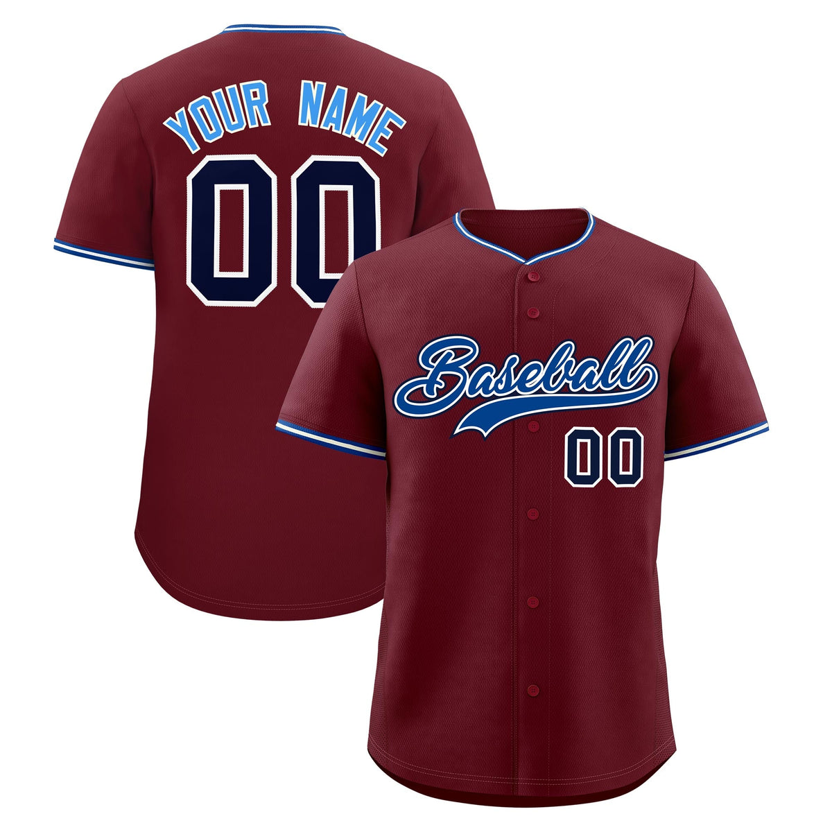 Custom Maroon White Royal Classic Style Stitched Sports Uniform For Men Women Youth Personalized Quick Dry Baseball Jersey| KXKSHOP