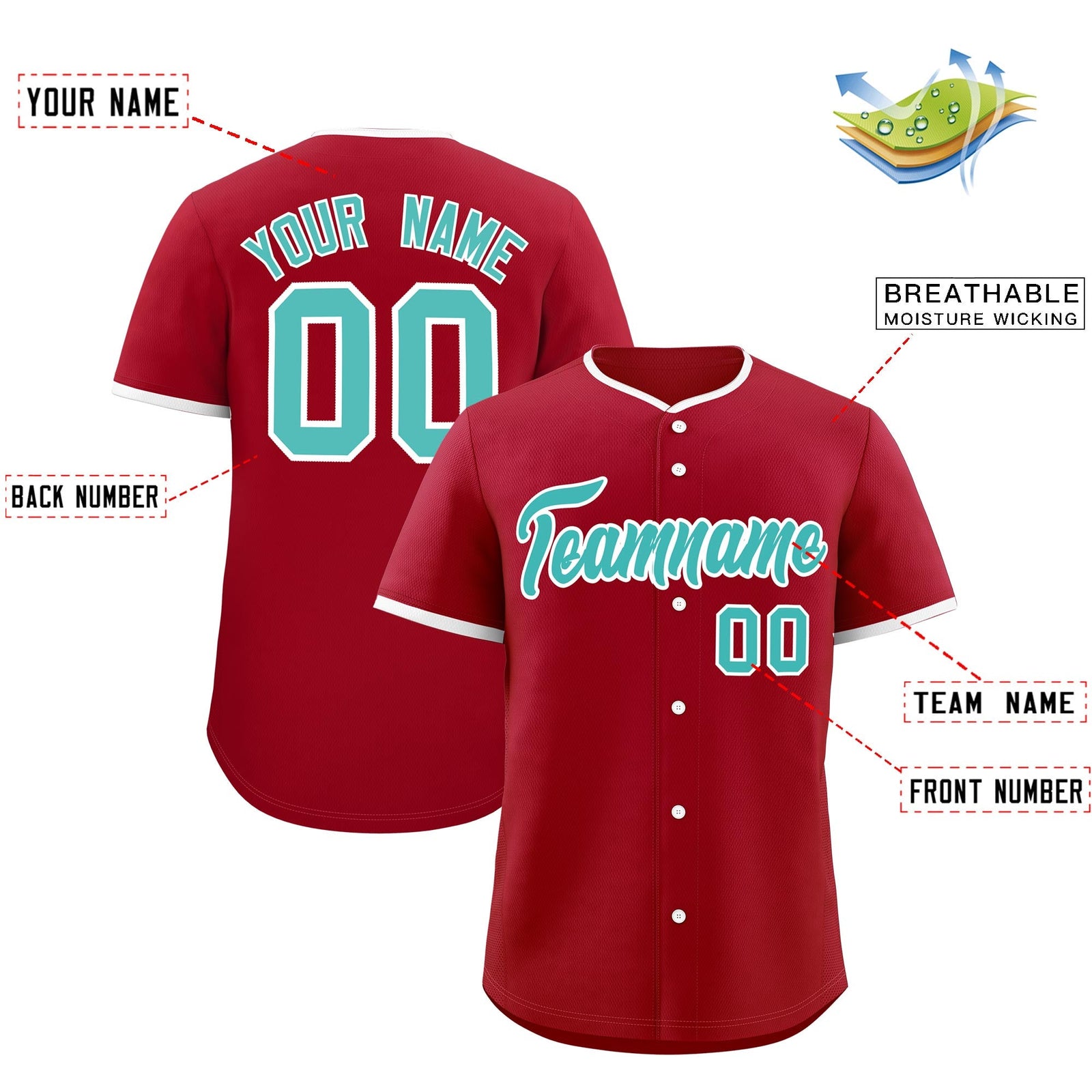 Custom Teal White Classic Style Stitched Sports Uniform For Men Women Youth Personalized Lightweight Baseball Jersey| KXKSHOP