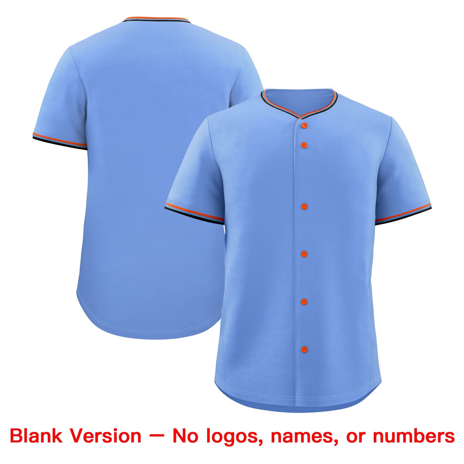Custom Light Blue Powder Blue Black Classic Style Stitched Sports Uniform For Men Women Youth Personalized Quick Dry Baseball Jersey| KXKSHOP
