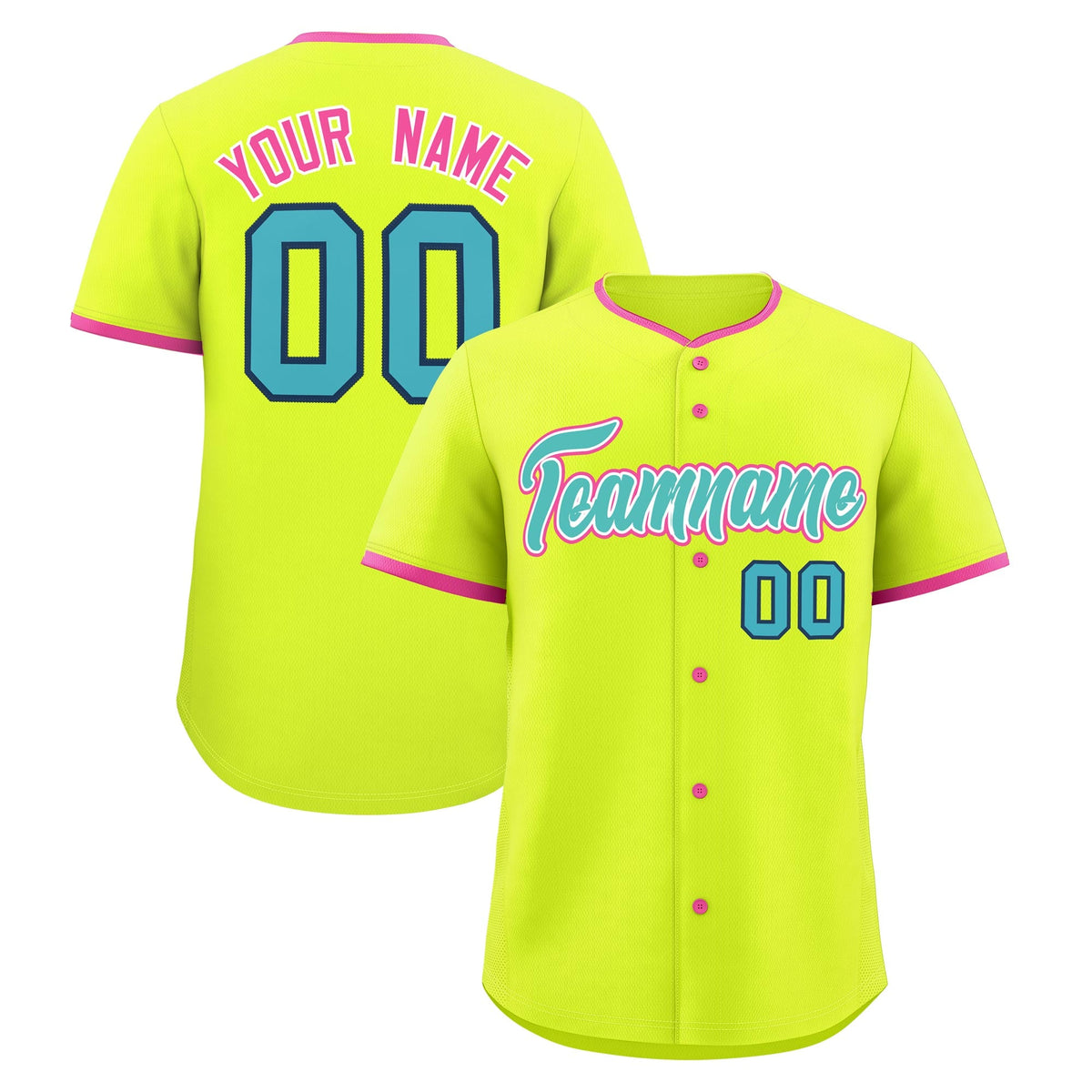 Custom Fluorescent Green Rose Red Teal Classic Style Stitched Sports Uniform For Men Women Youth Personalized Lightweight Baseball Jersey| KXKSHOP