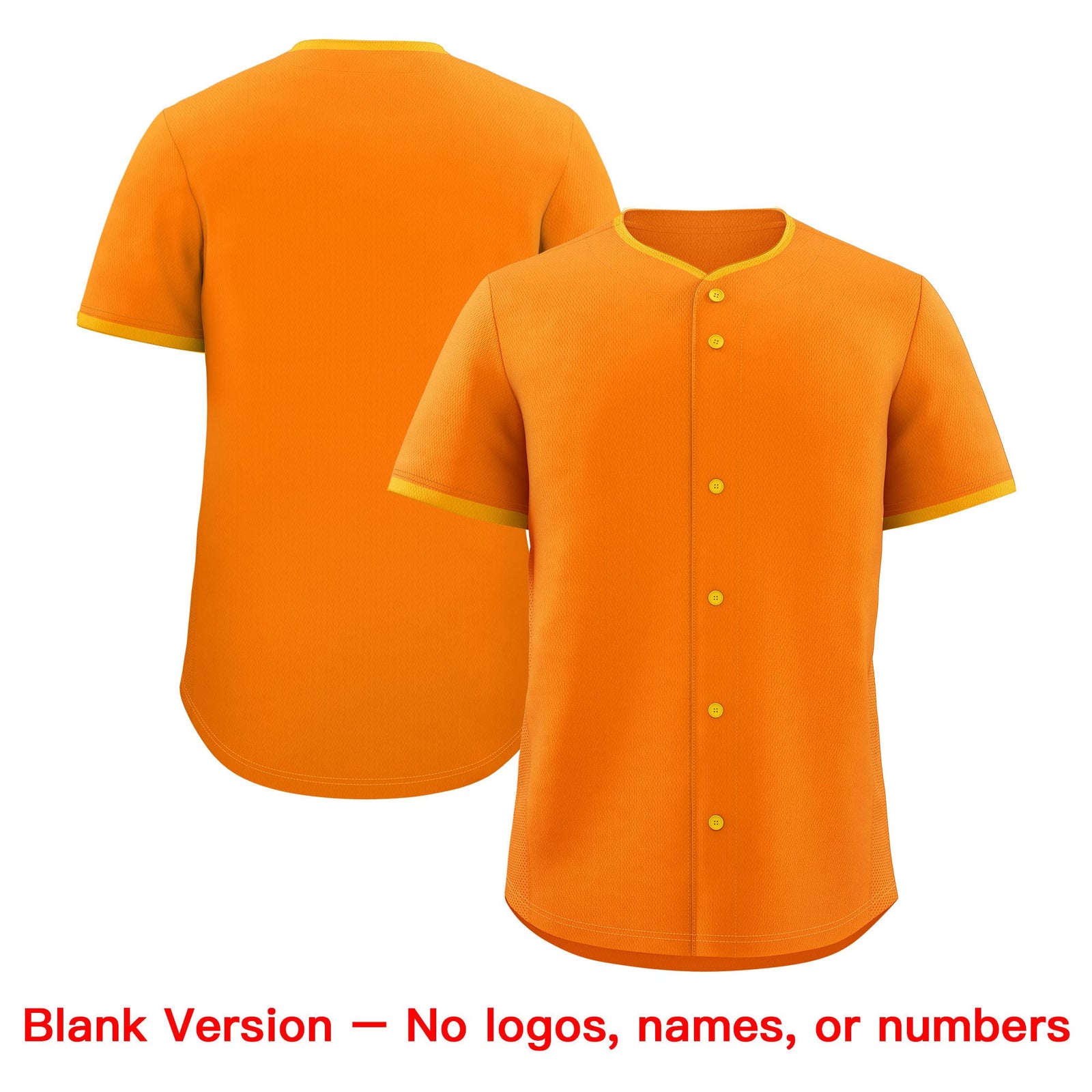 Custom Orange Yellow White Classic Style Stitched Sports Uniform For Men Women Youth Personalized Quick Dry Baseball Jersey| KXKSHOP