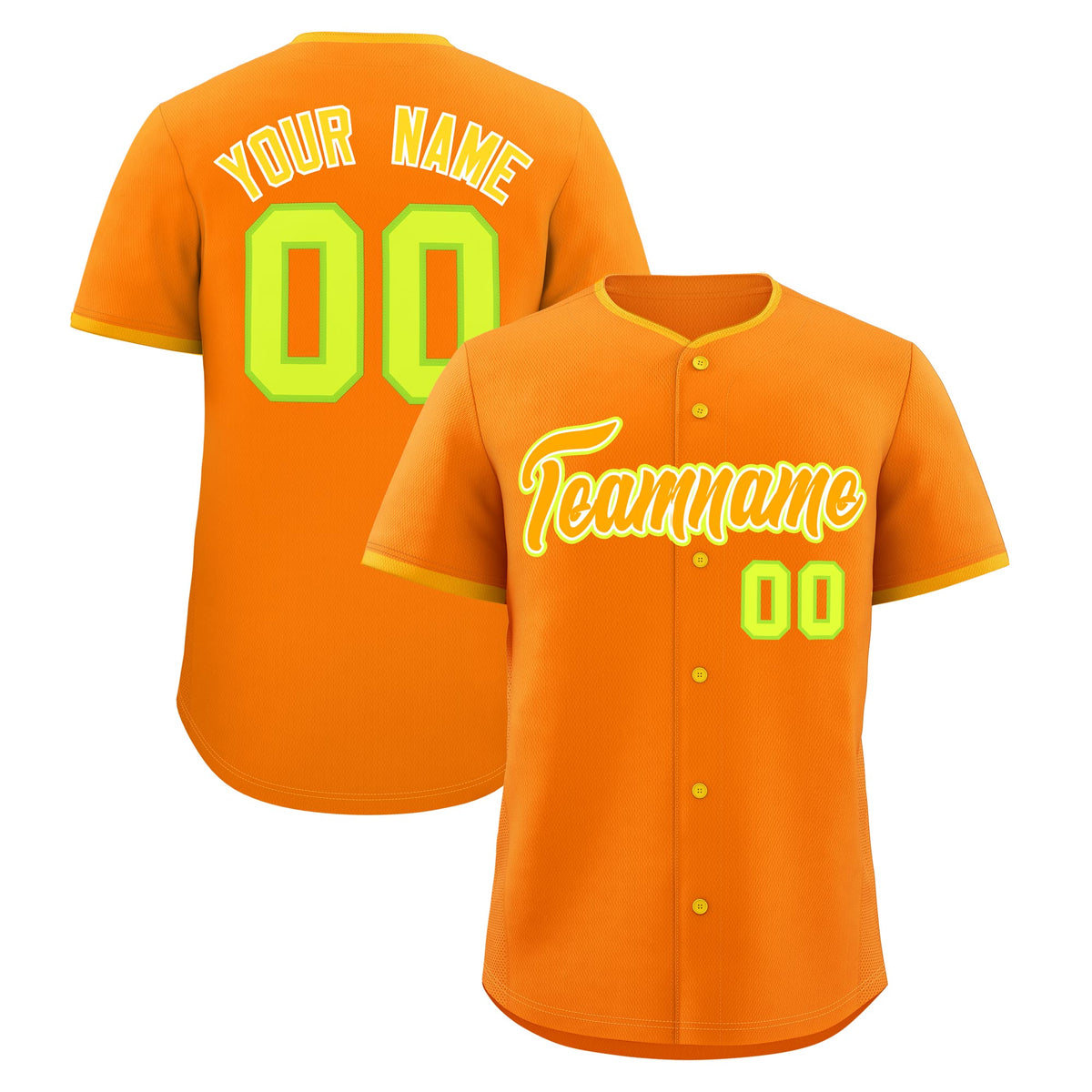 Custom Orange Yellow White Classic Style Stitched Sports Uniform For Men Women Youth Personalized Quick Dry Baseball Jersey| KXKSHOP