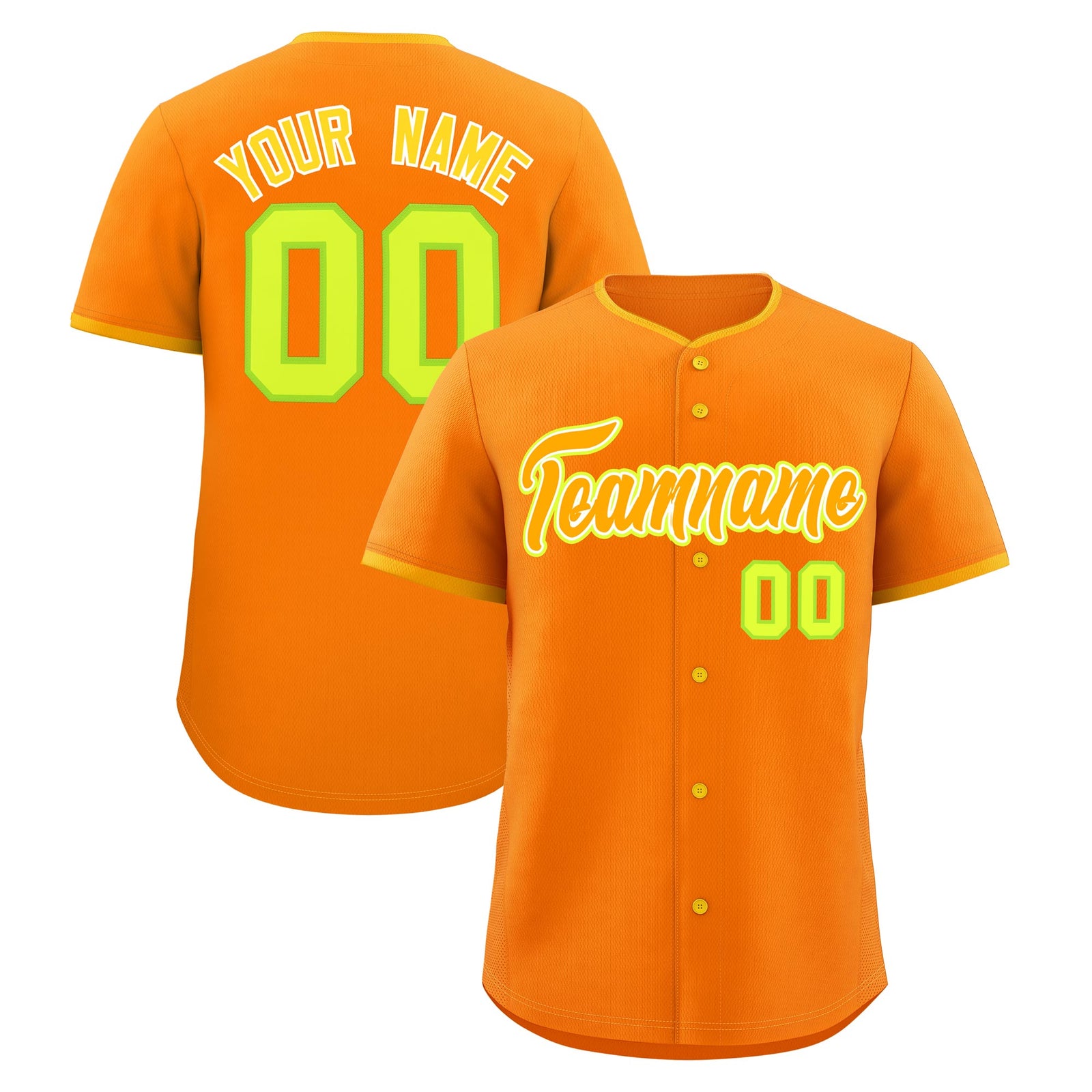 Custom Orange Yellow White Classic Style Stitched Sports Uniform For Men Women Youth Personalized Quick Dry Baseball Jersey| KXKSHOP