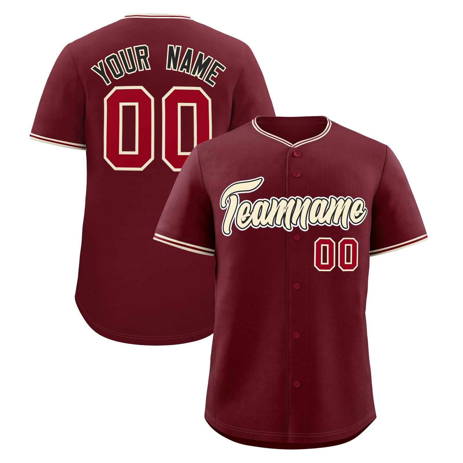 Custom Maroon Crimson Cream Classic Style Stitched Sports Uniform For Men Women Youth Personalized Lightweight Baseball Jersey| KXKSHOP