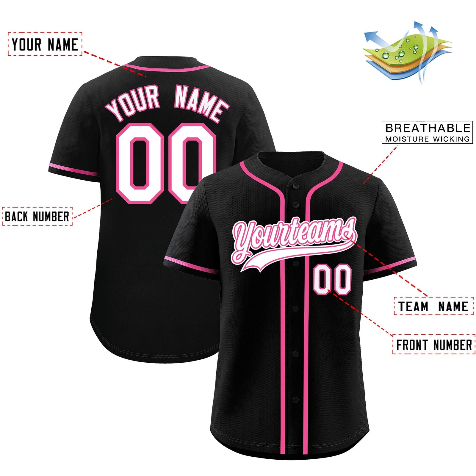 Custom Black Classic Style Stitched Sports Uniform Personalized For Teams Quick Dry Baseball Jersey| KXKSHOP