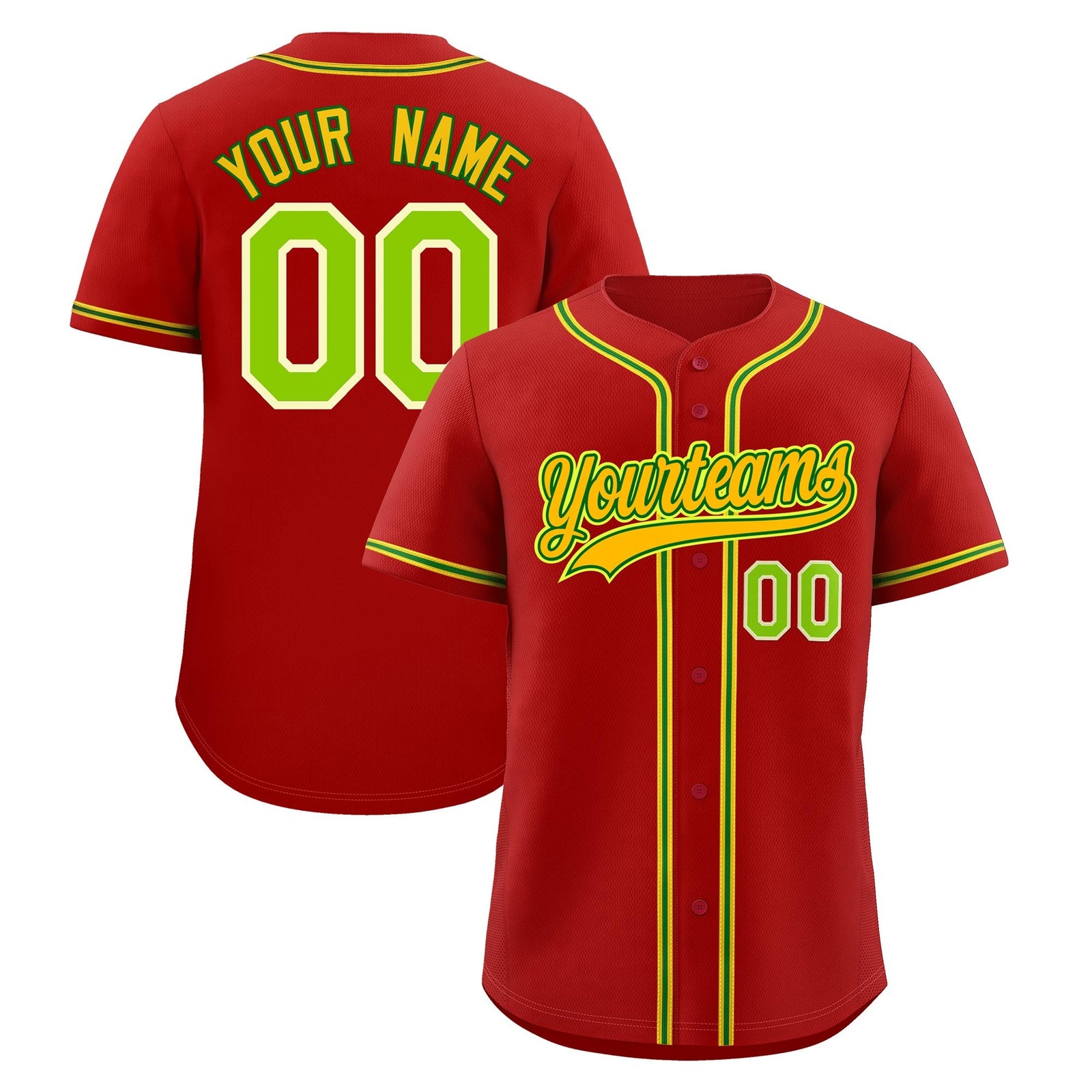 Custom Red Classic Style Stitched Sports Uniform Personalized For Teams Lightweight Baseball Jersey| KXKSHOP