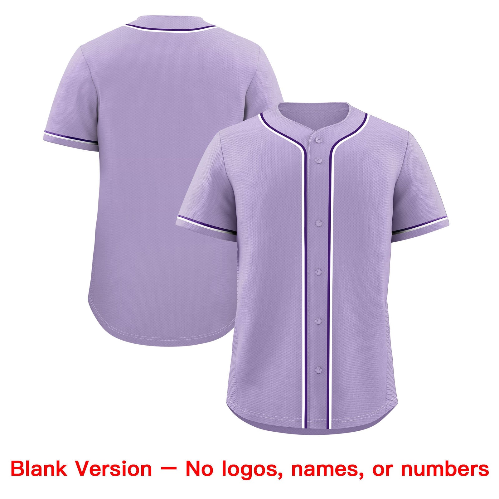 Custom Light Purple Classic Style Stitched Sports Uniform Personalized For Teams Lightweight Baseball Jersey| KXKSHOP