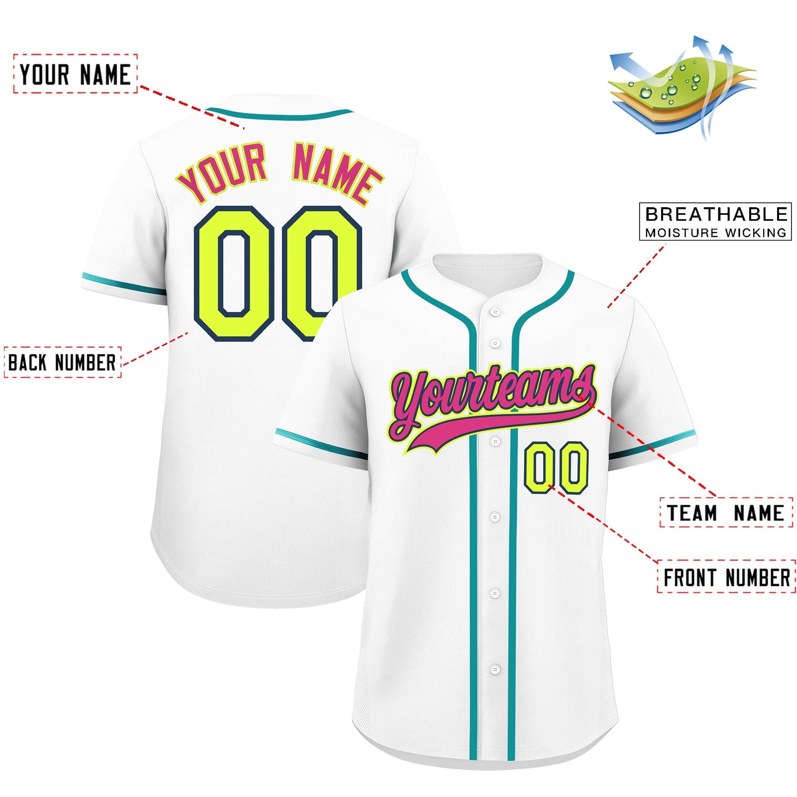 Custom White Classic Style Stitched Sports Uniform Personalized For Teams Lightweight Baseball Jersey| KXKSHOP