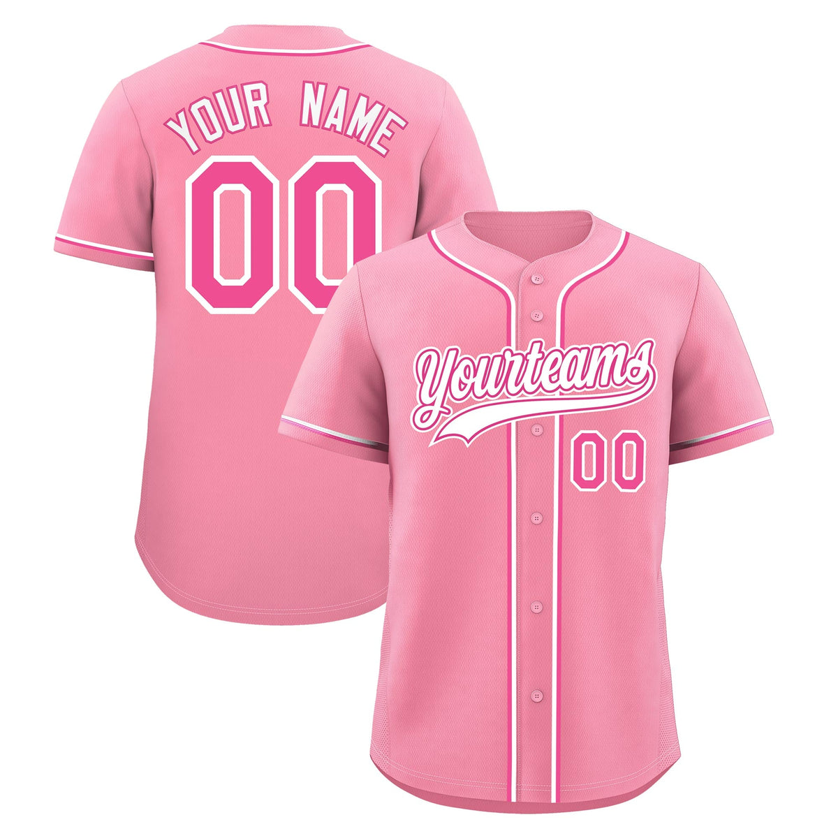 Custom Light Pink Classic Style Stitched Sports Uniform Personalized For Teams Quick Dry Baseball Jersey| KXKSHOP