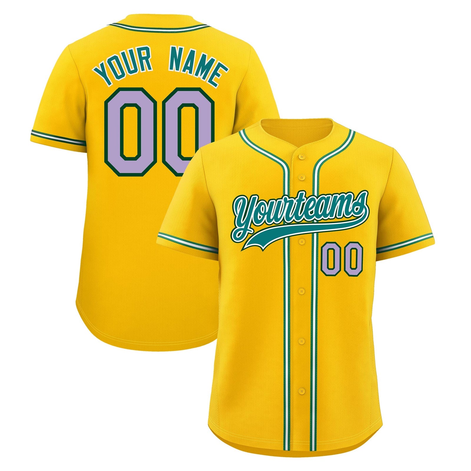 Custom Yellow Classic Style Stitched Sports Uniform Personalized For Teams Lightweight Baseball Jersey| KXKSHOP