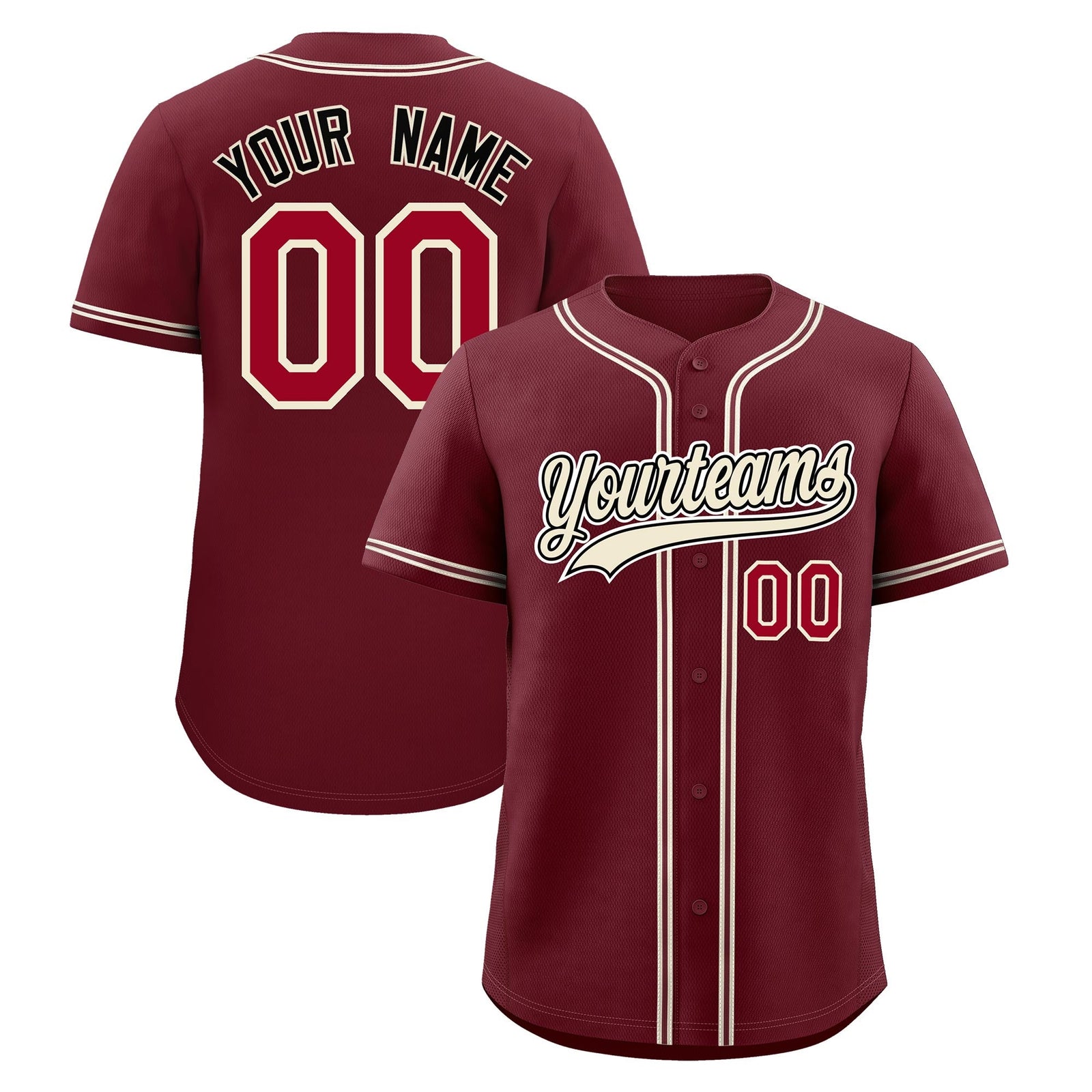 Custom Maroon Classic Style Stitched Sports Uniform Personalized For Teams Quick Dry Baseball Jersey| KXKSHOP