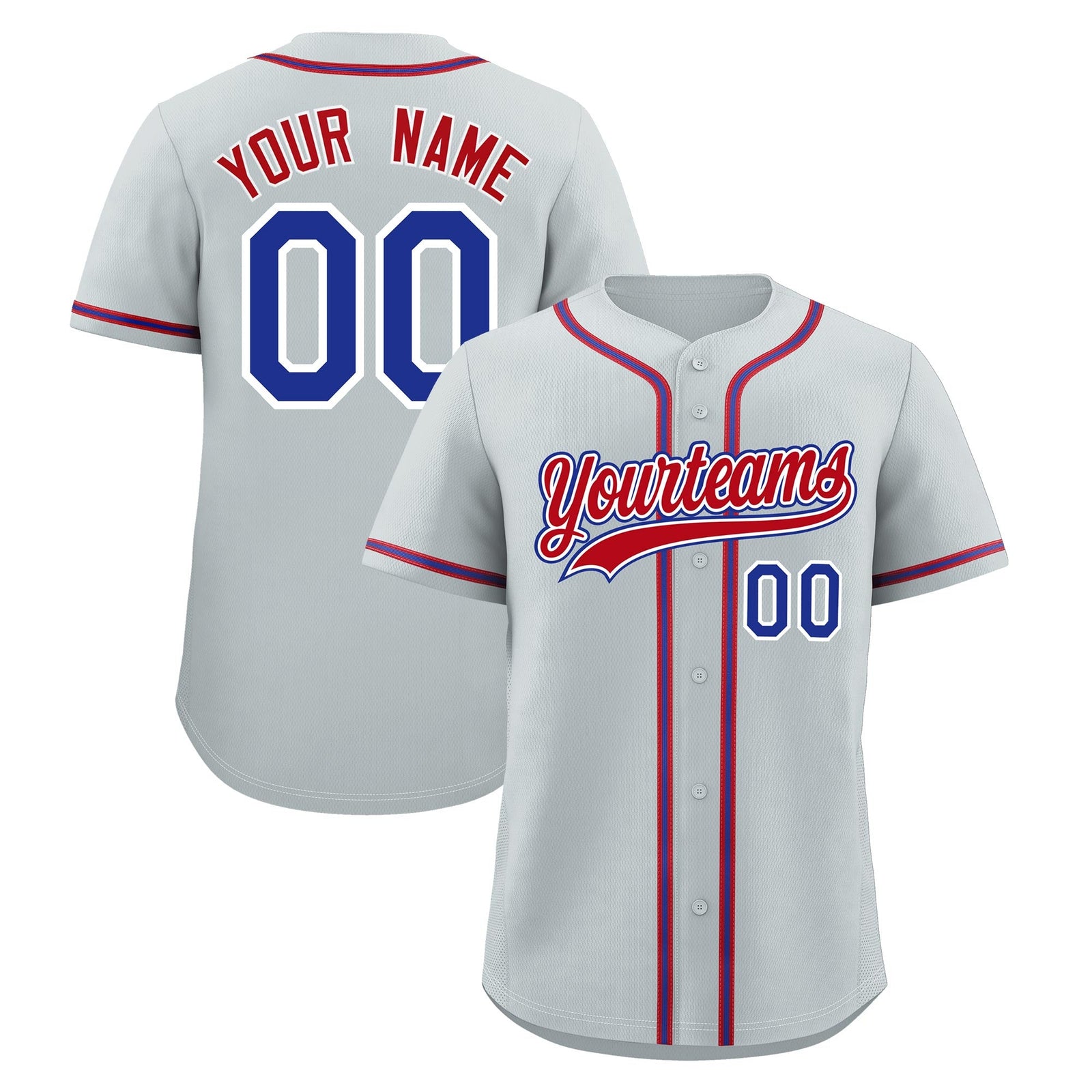 Custom Silver Classic Style Stitched Sports Uniform Personalized For Teams Quick Dry Baseball Jersey| KXKSHOP