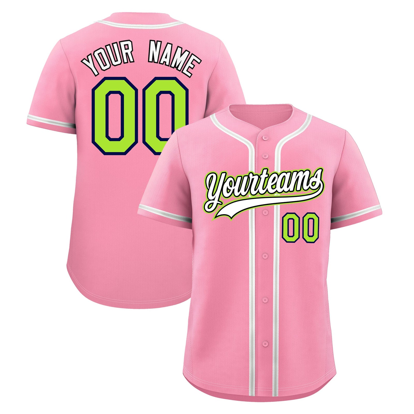 Custom Light Pink Classic Style Stitched Sports Uniform Personalized For Teams Quick Dry Baseball Jersey| KXKSHOP