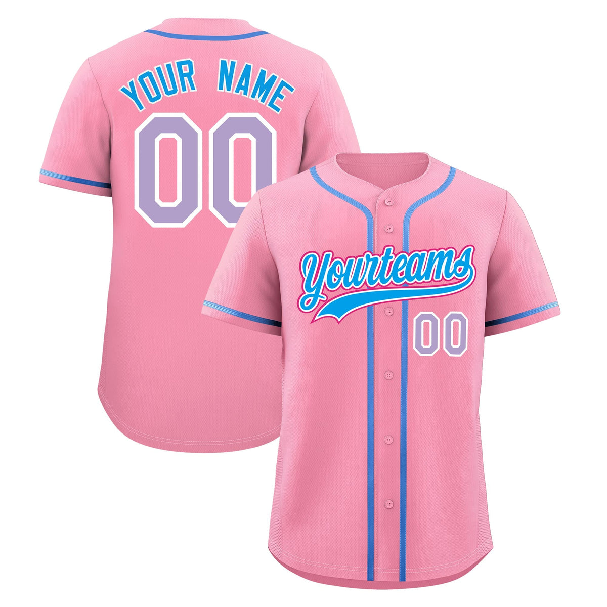 Custom Light Pink Classic Style Stitched Sports Uniform Personalized For Teams Quick Dry Baseball Jersey| KXKSHOP