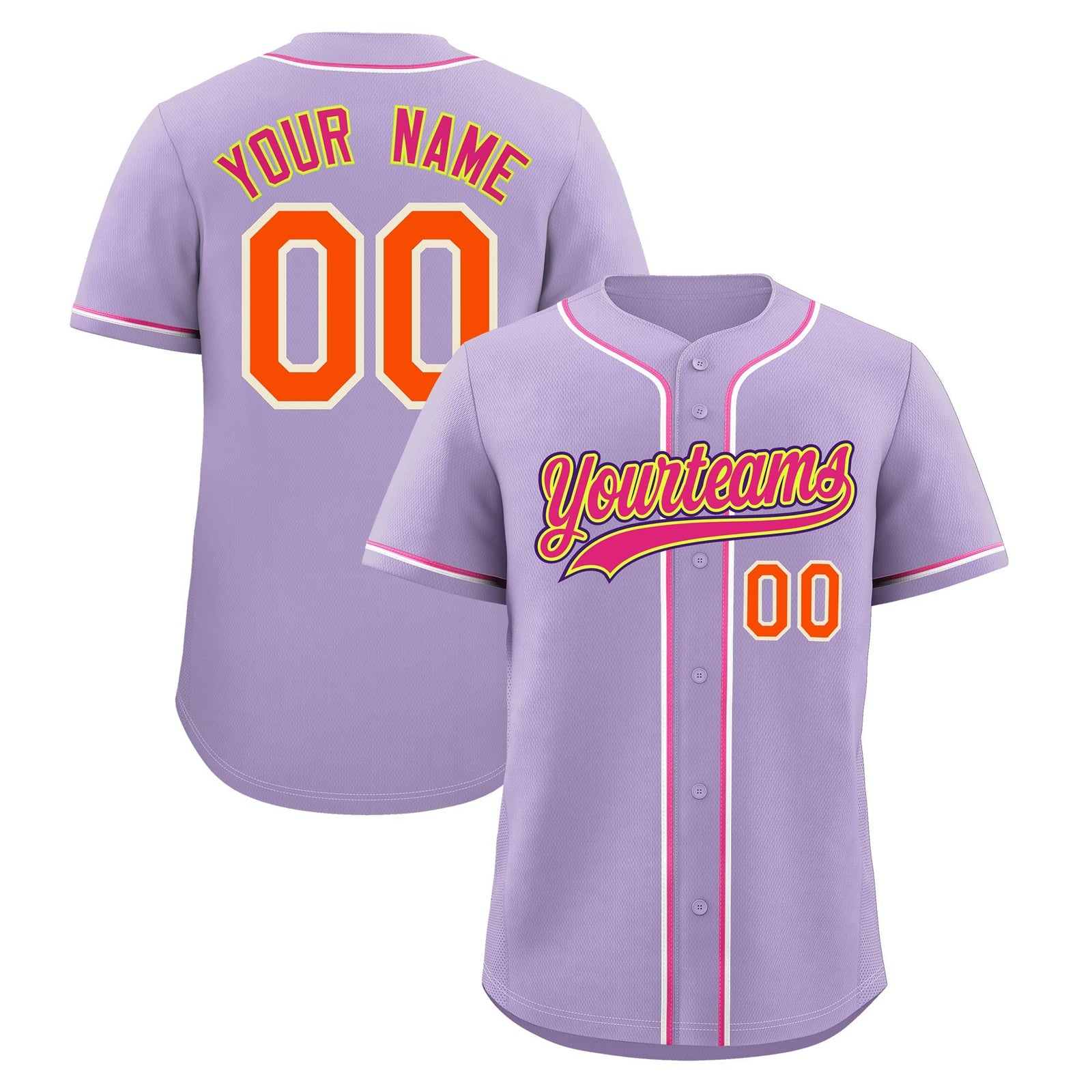 Custom Light Purple Classic Style Stitched Sports Uniform Personalized For Teams Lightweight Baseball Jersey| KXKSHOP