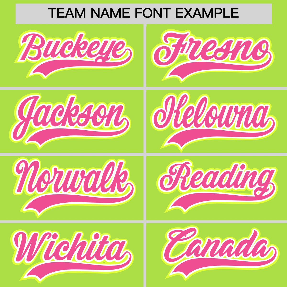 Custom Neon Green Classic Style Stitched Sports Uniform Personalized For Teams Quick Dry Baseball Jersey| KXKSHOP