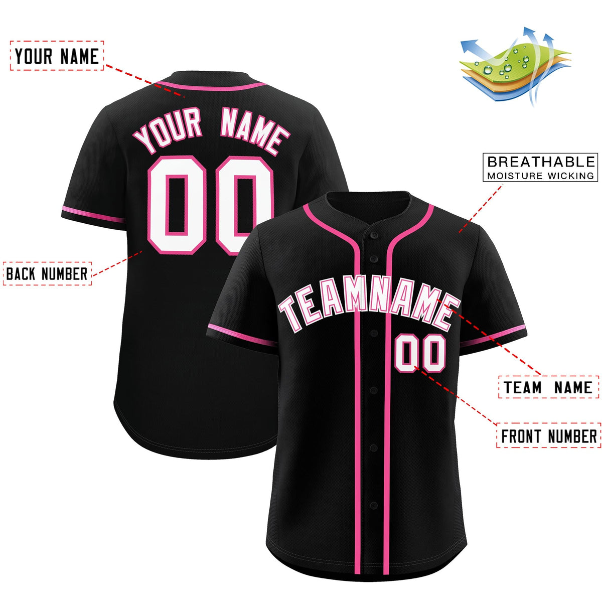 Custom Black Classic Style Stitched Sports Uniform Personalized For Teams Quick Dry Baseball Jersey| KXKSHOP