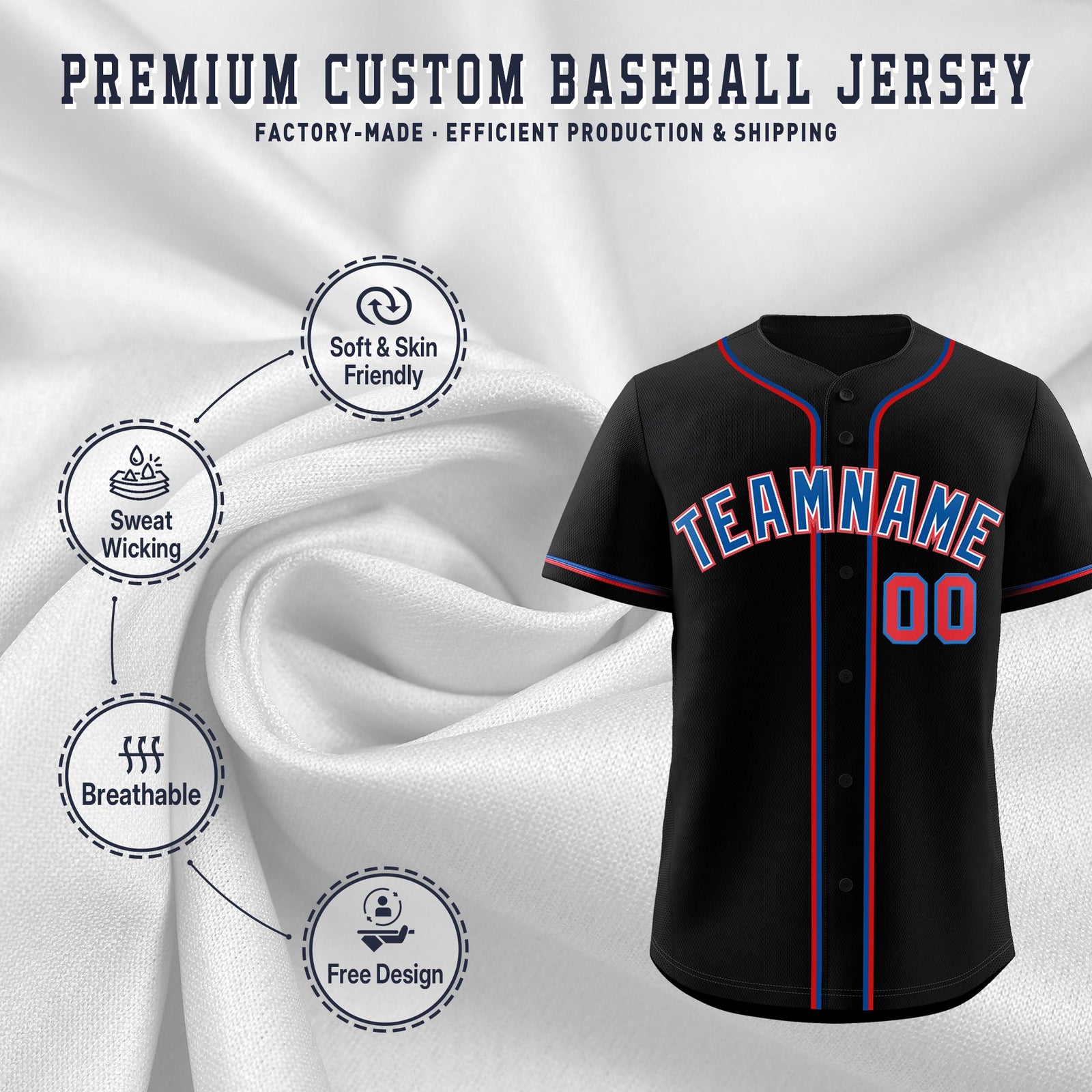 Custom Black Classic Style Stitched Sports Uniform Personalized For Teams Quick Dry Baseball Jersey| KXKSHOP