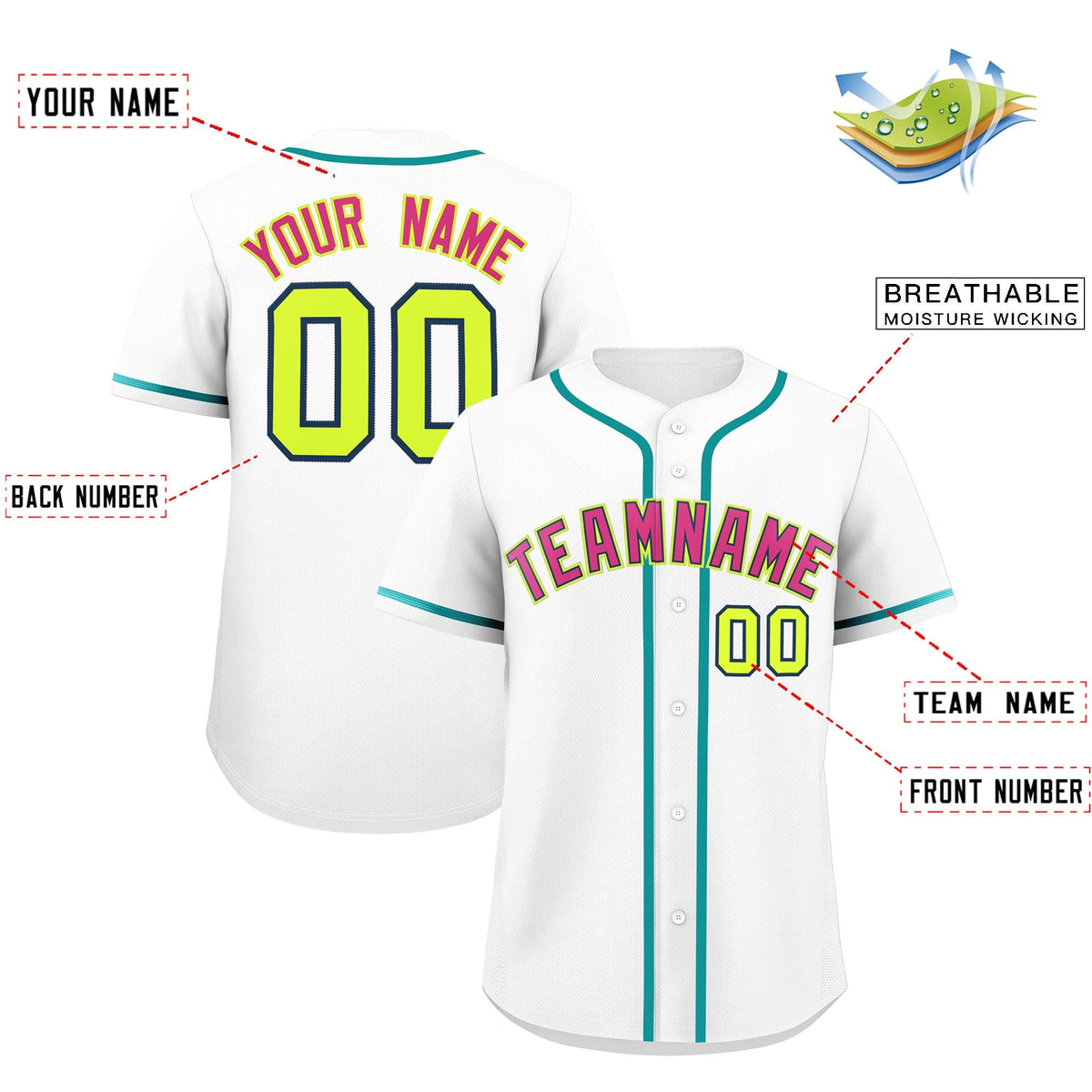 Custom White Classic Style Stitched Sports Uniform Personalized For Teams Lightweight Baseball Jersey| KXKSHOP