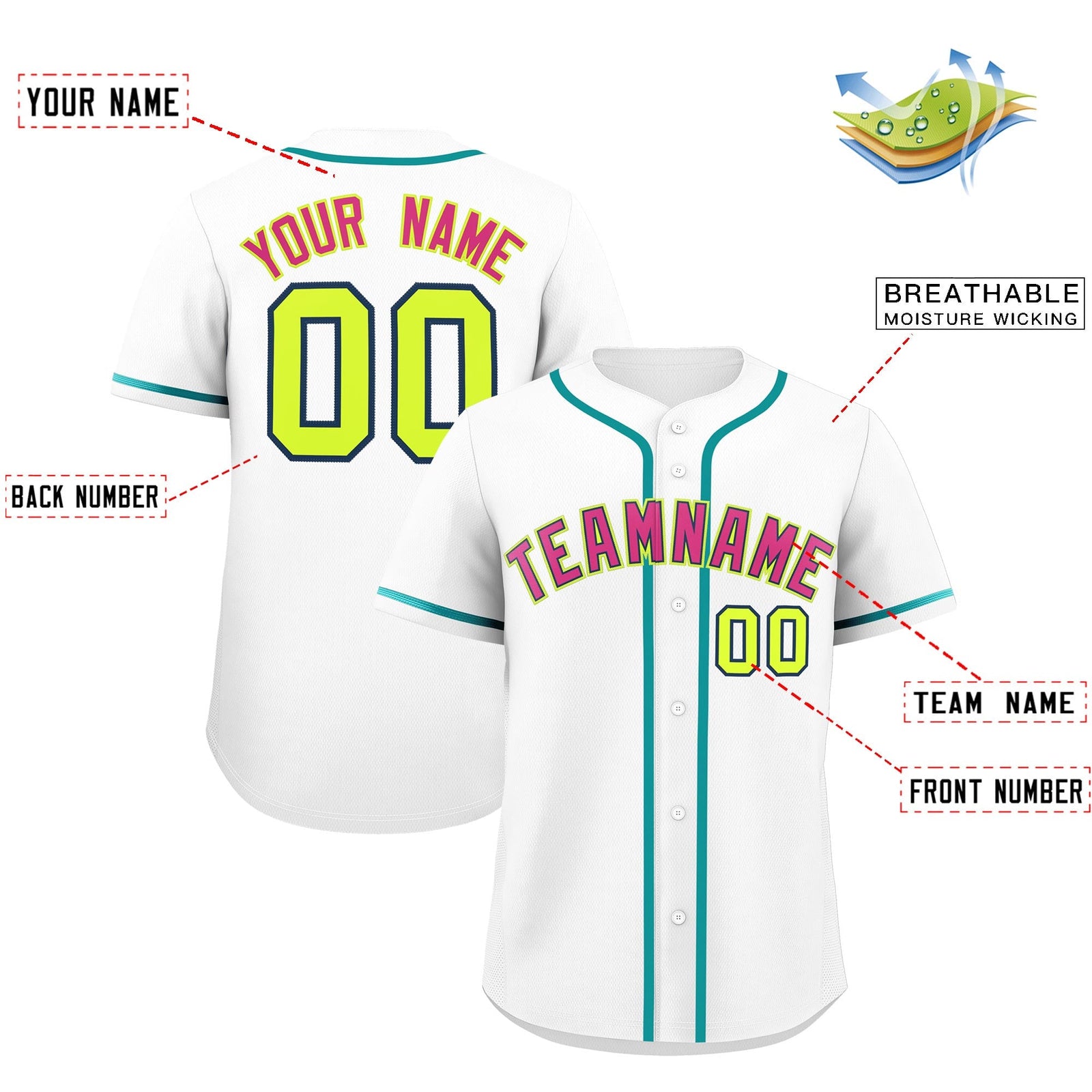 Custom White Classic Style Stitched Sports Uniform Personalized For Teams Lightweight Baseball Jersey| KXKSHOP