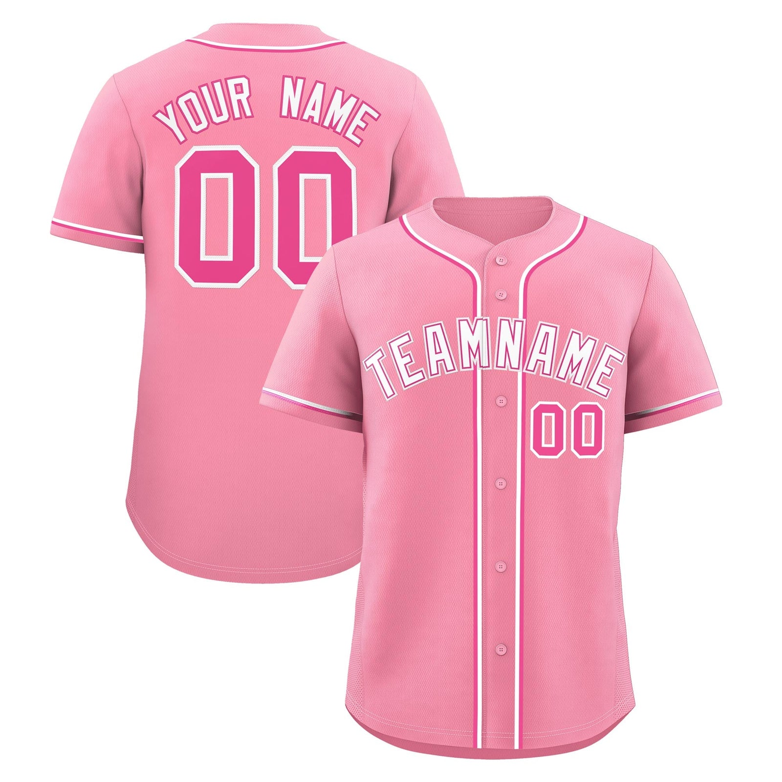 Custom Light Pink Classic Style Stitched Sports Uniform Personalized For Teams Quick Dry Baseball Jersey| KXKSHOP