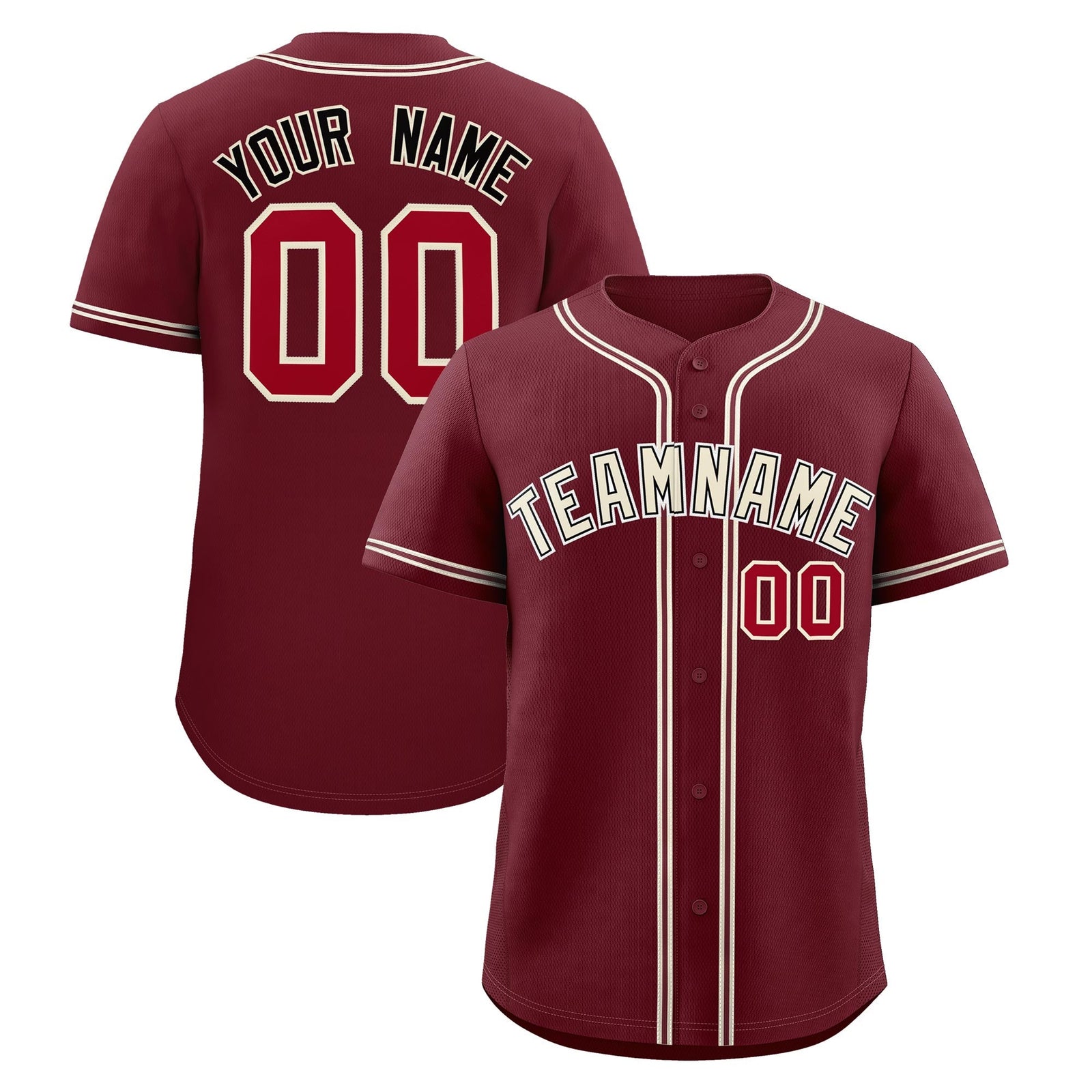Custom Maroon Classic Style Stitched Sports Uniform Personalized For Teams Quick Dry Baseball Jersey| KXKSHOP