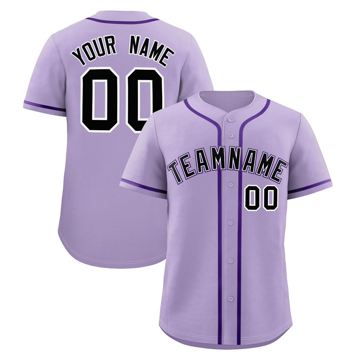Custom Light Purple Classic Style Stitched Sports Uniform Personalized For Teams Quick Dry Baseball Jersey| KXKSHOP